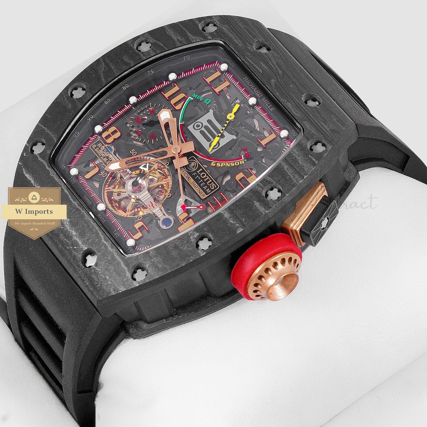Latest Collection Chronograph Black Case & Rubber Strap