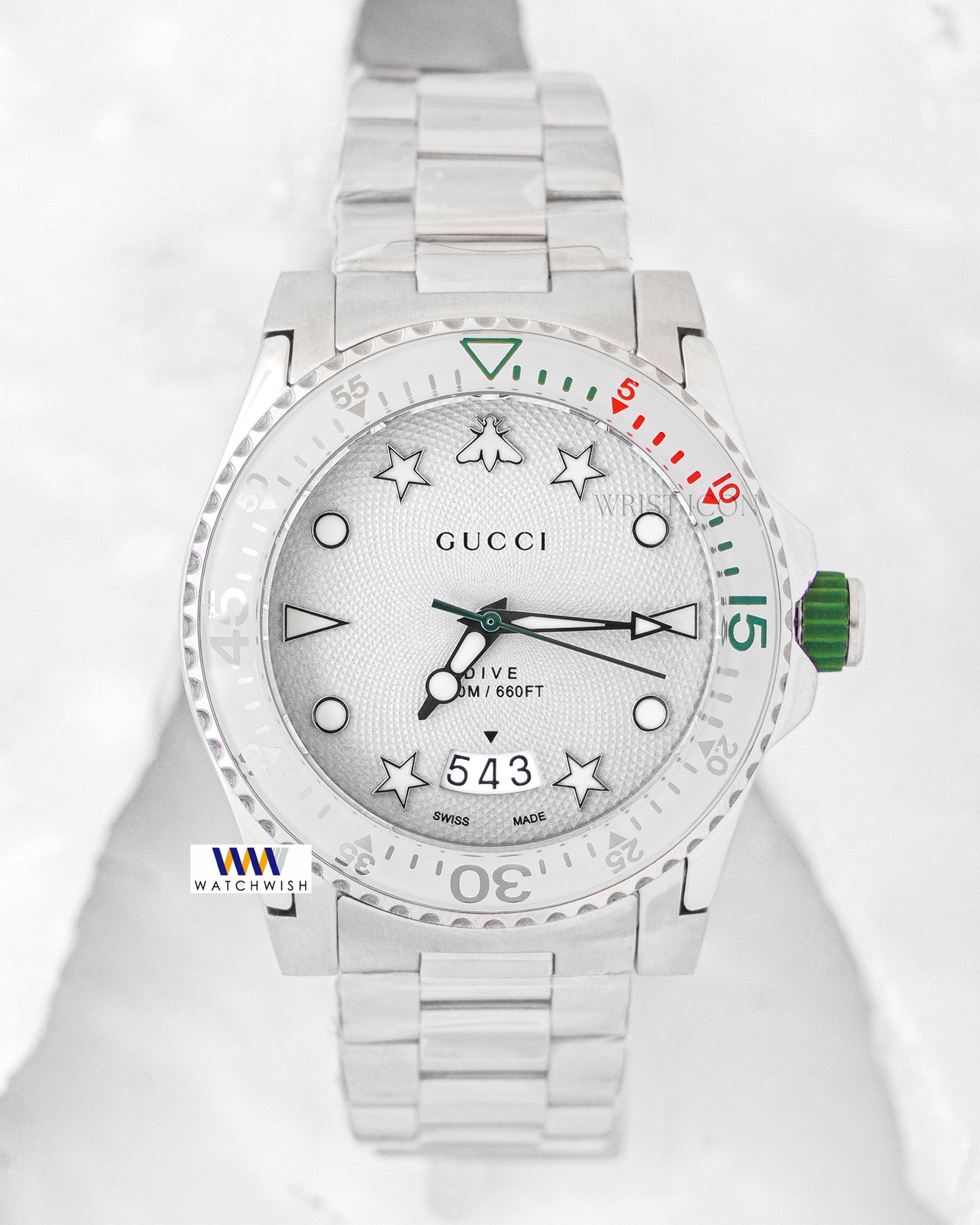 Latest Collection Silver With White Dial Chain Watch