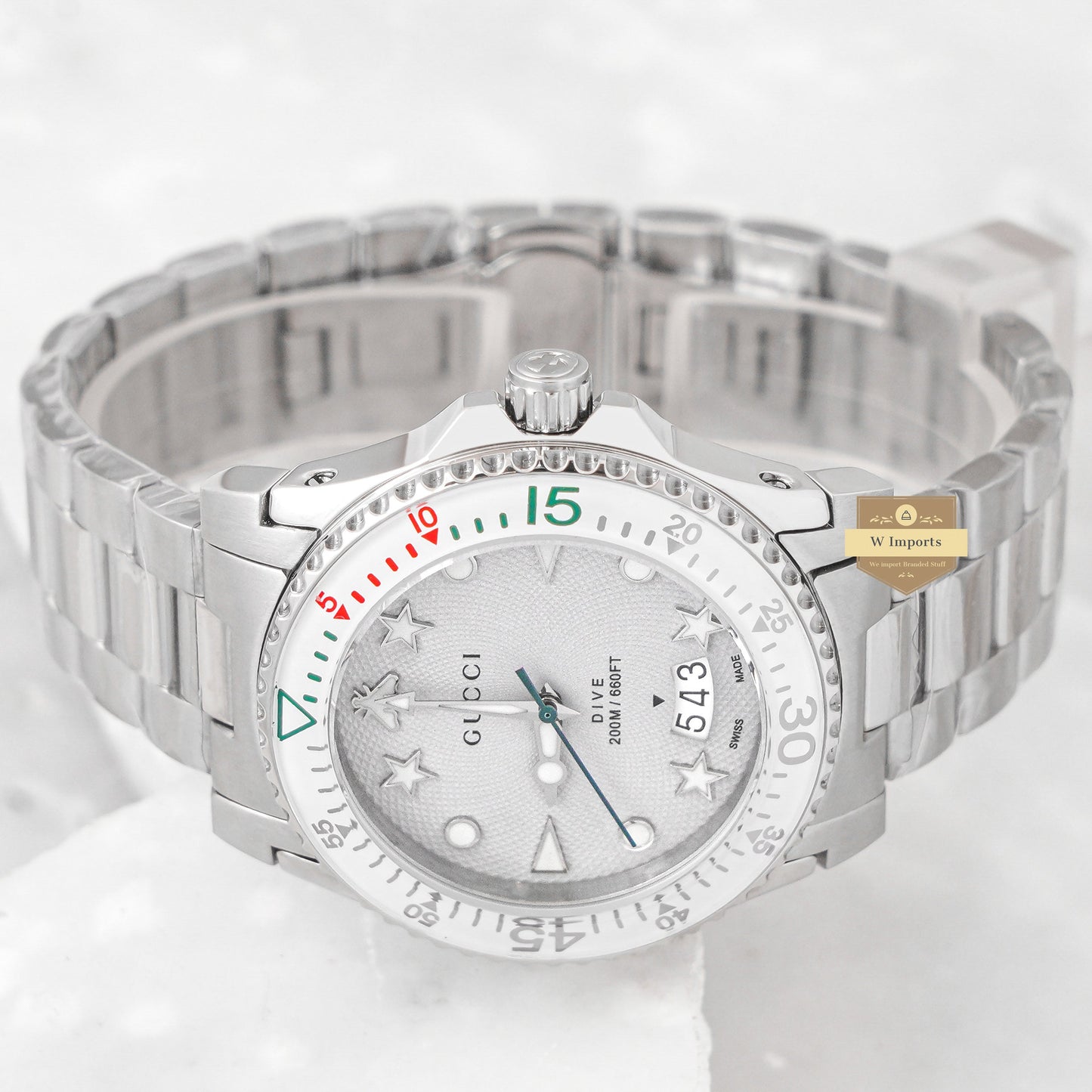 Latest Collection Silver With White Dial Chain Watch