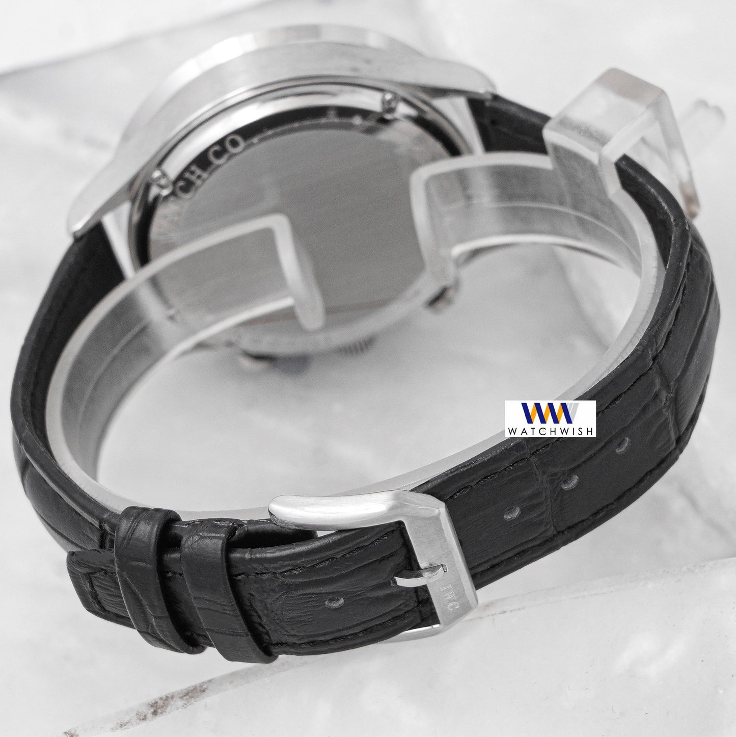 Latest Collection Chronograph Silver Case With White Dial & Black Leather Strap