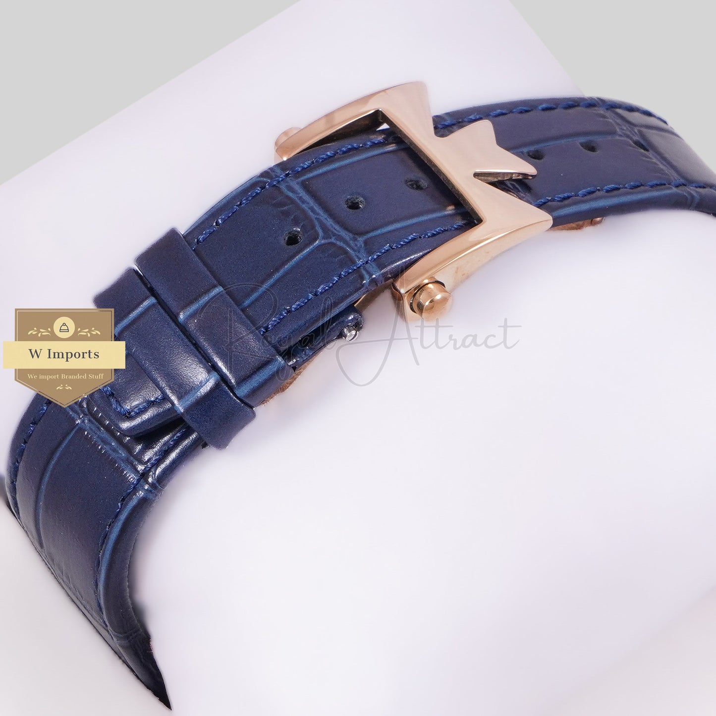 LATEST COLLECTION CHRONOGRAPH ROSE GOLD CASE WITH SKELETON DIAL AUTOMATIC STRAP WATCH