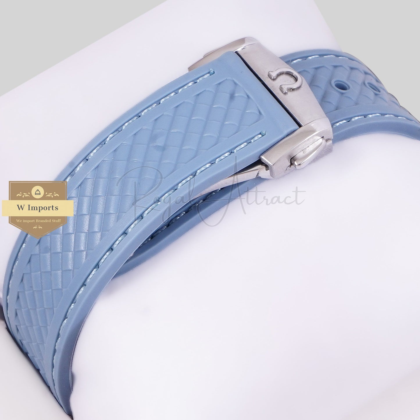 LATEST COLLECTION SILVER CASE WITH BLUE DIAL & RUBBER STRAP