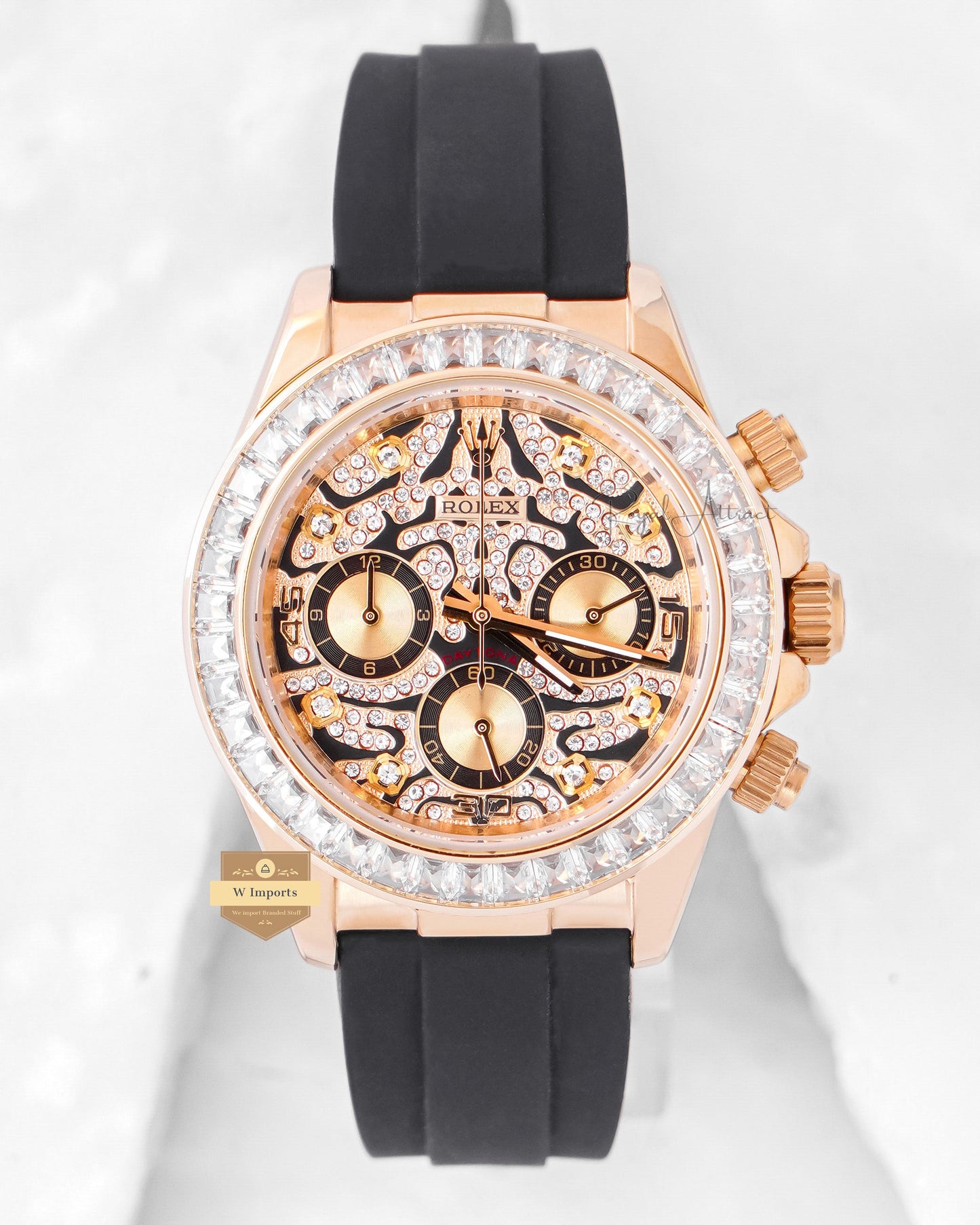 LATEST COLLECTION CHRONOGRAPH 40 YELLOW GOLD CASE WITH STONE BEZEL & DIAL ZR FACTORY