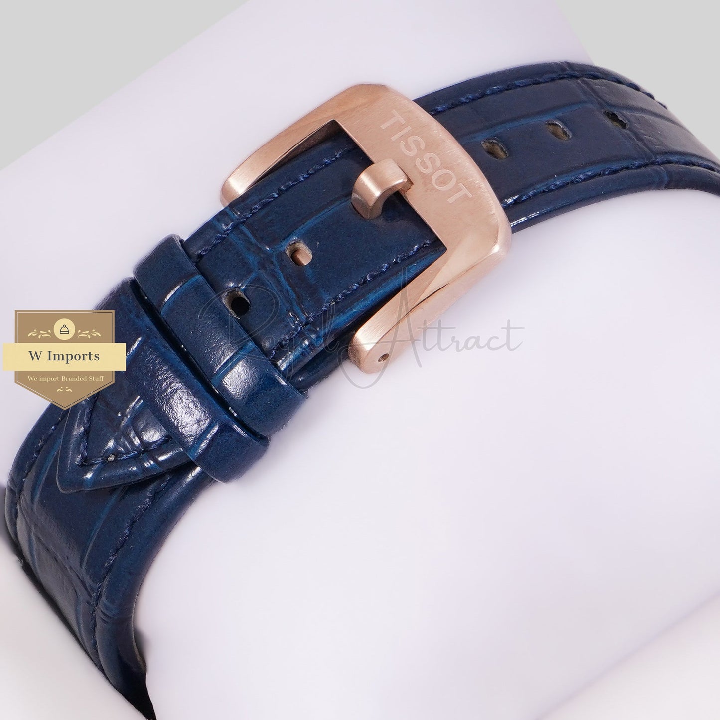 LATEST COLLECTION PRX ROSE GOLD CASE WITH BLUE PLAIN DIAL & LEATHER STRAP