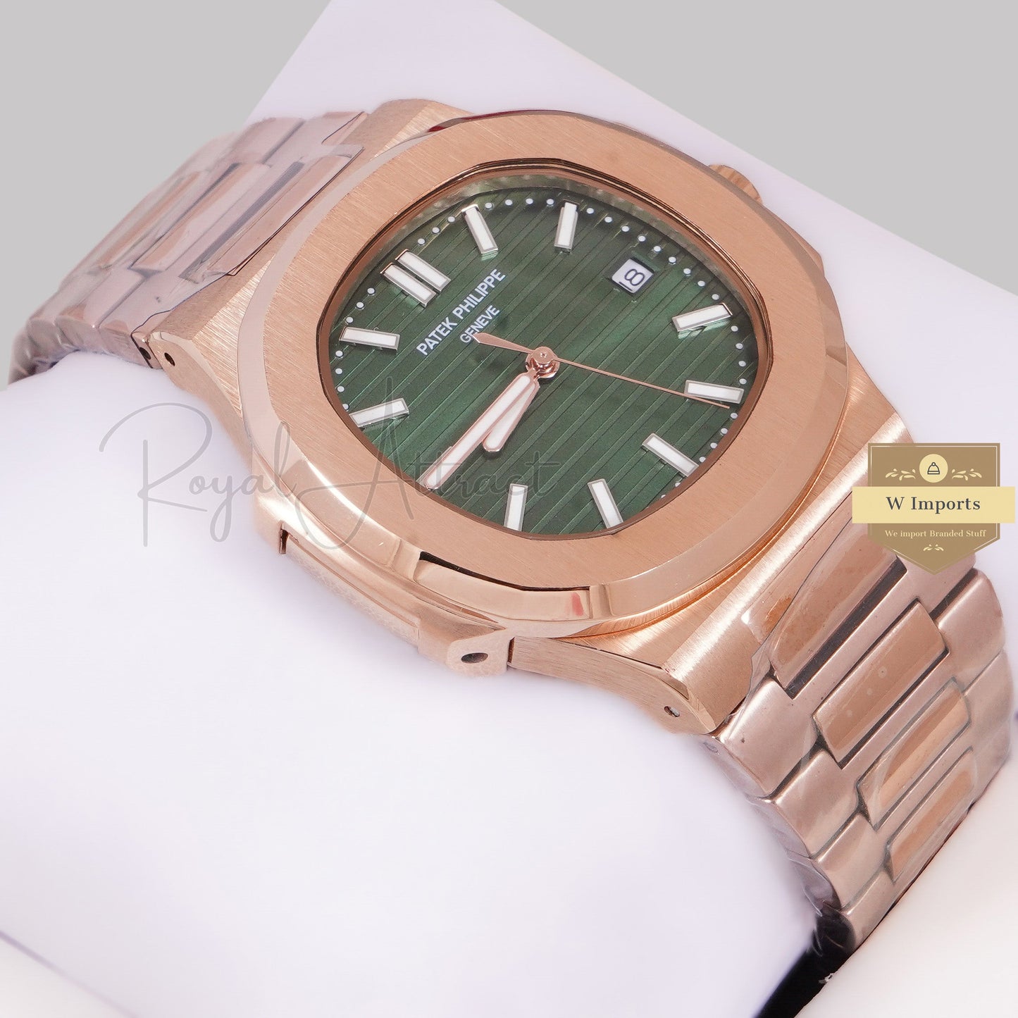 LATEST COLLECTION ROSE GOLD WITH GREEN DIAL AUTOMATIC WATCH