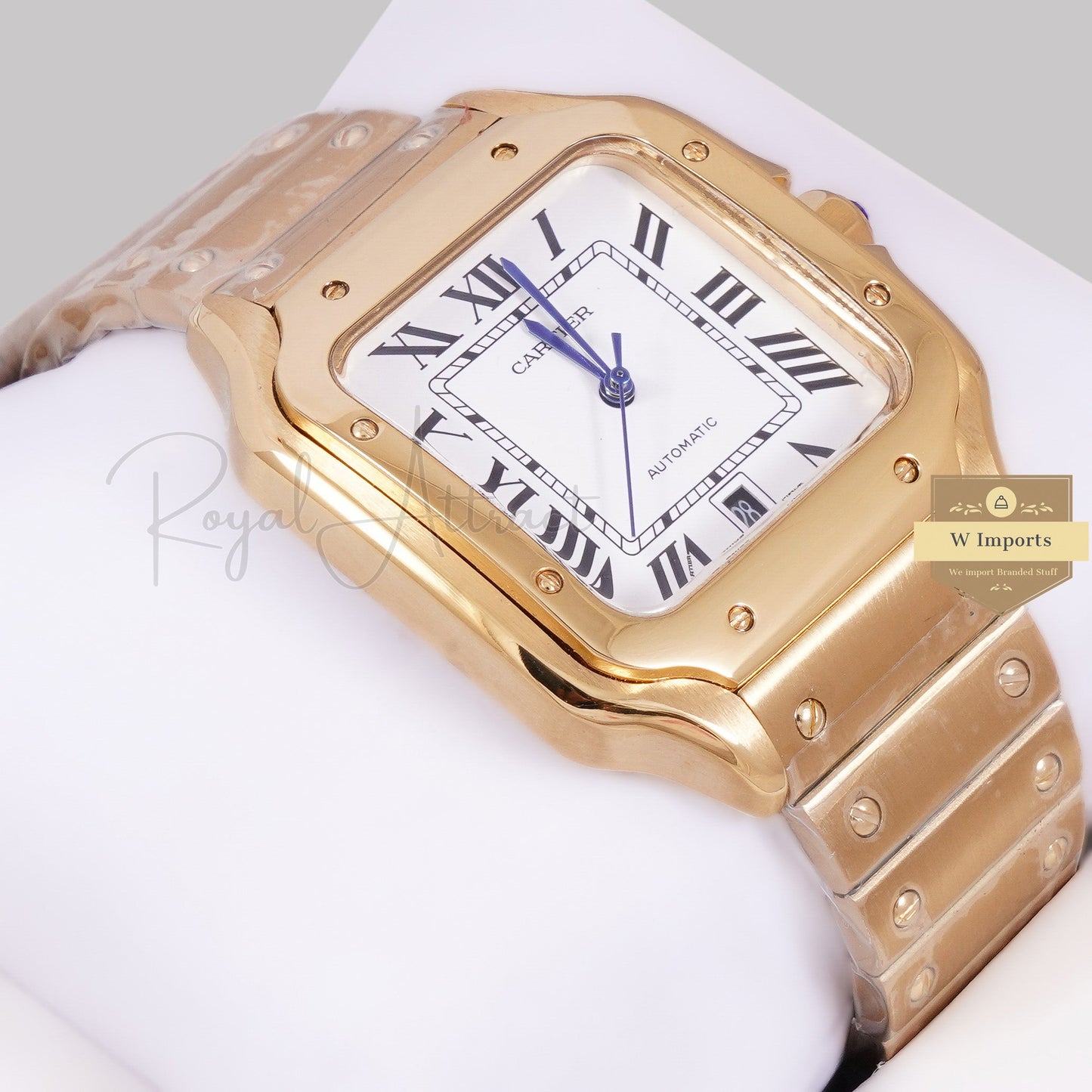 LATEST COLLECTION YELLOW GOLD WITH WHITE DIAL AUTOMATIC WATCH