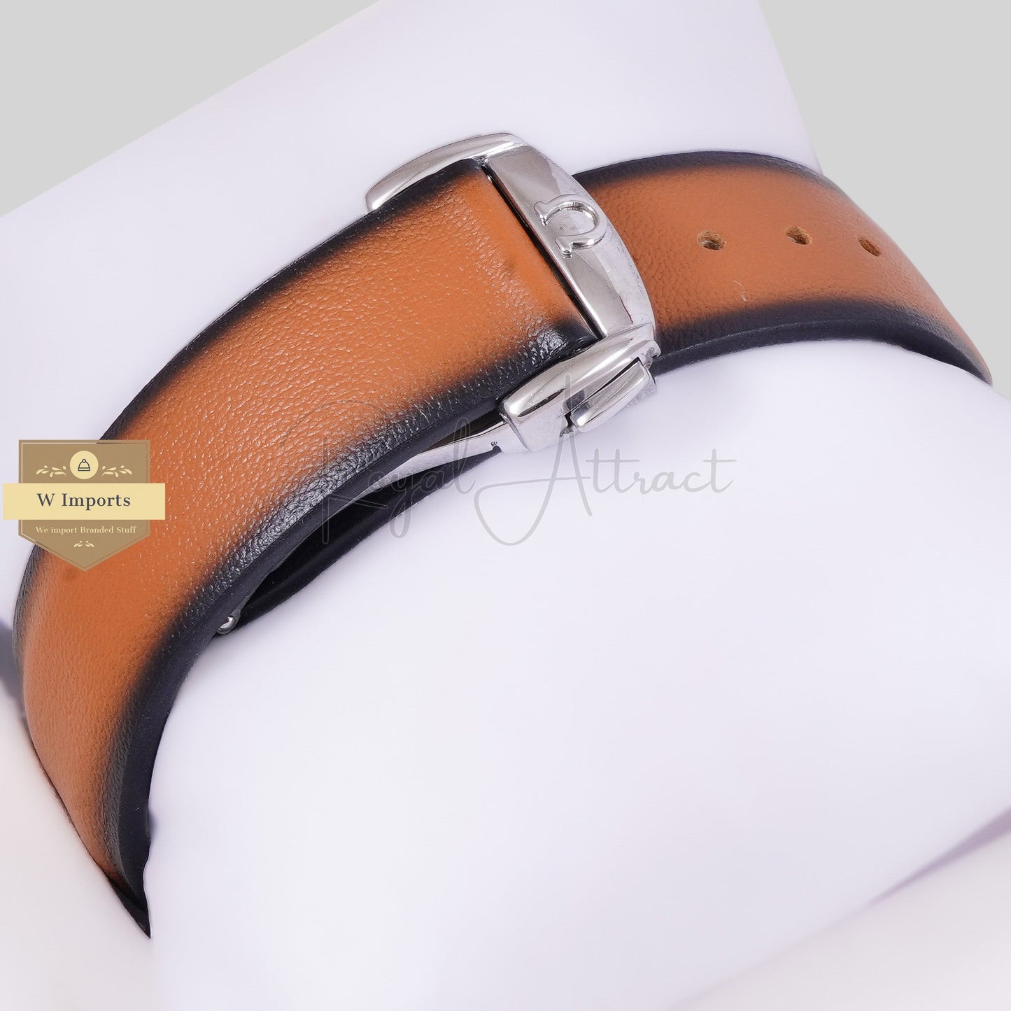 LATEST COLLECTION CHRONOGRAPH SILVER CASE WITH BLACK DIAL AND LEATHER STRAP WATCH
