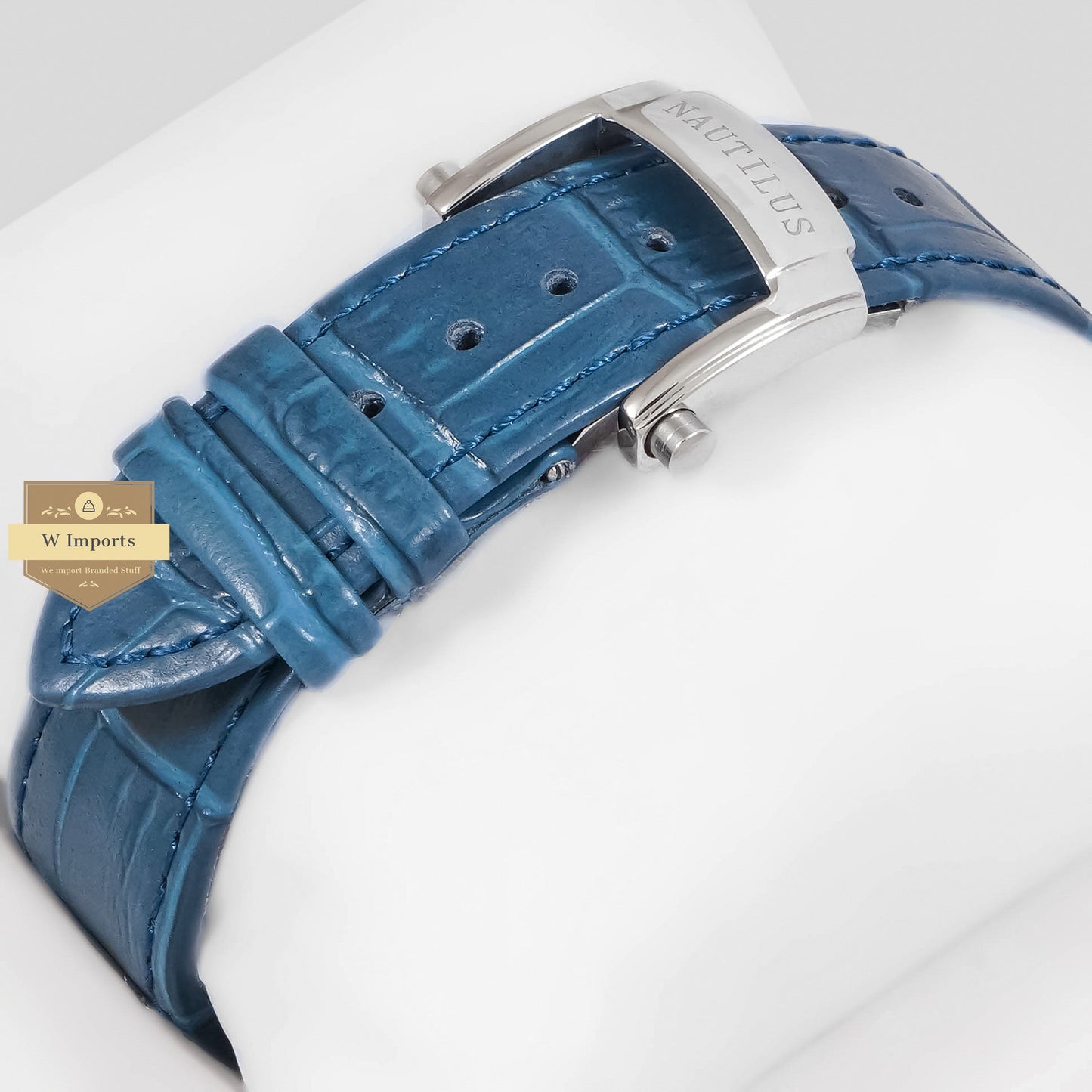LATEST COLLECTION ANNUAL CALENDAR MOON PHASE SILVER CASE WITH BLUE DIAL AUTOMATIC WATCH
