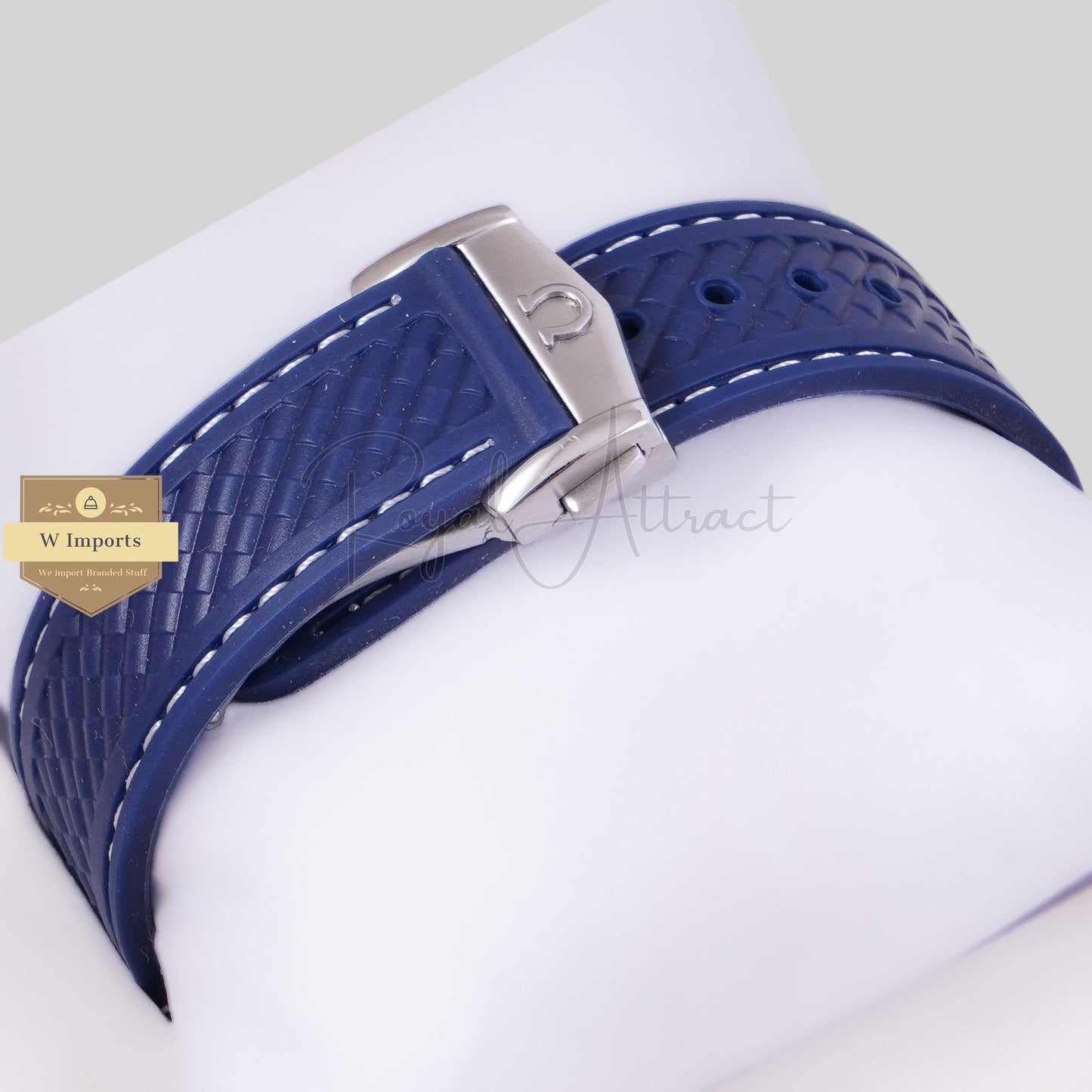 LATEST COLLECTION SILVER CASE WITH BLUE DIAL & RUBBER STRAP