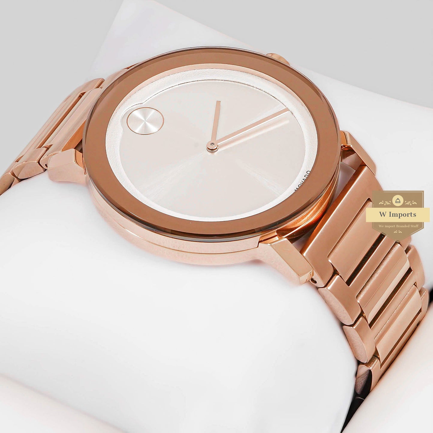 LATEST COLLECTION ROSE GOLD WITH WHITE DIAL CHAIN WATCH
