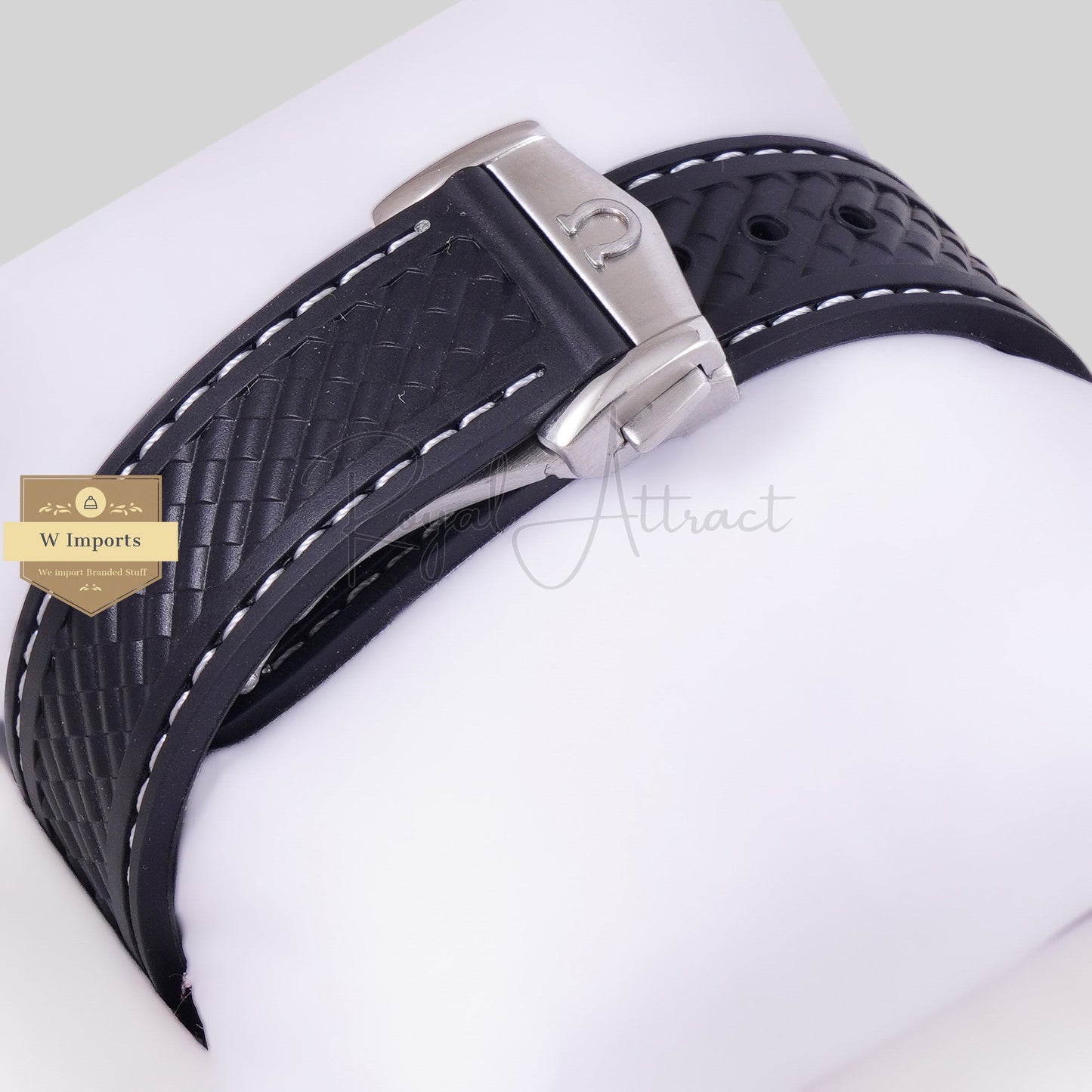 LATEST COLLECTION SILVER CASE WITH WHITE DIAL & BLACK RUBBER STRAP