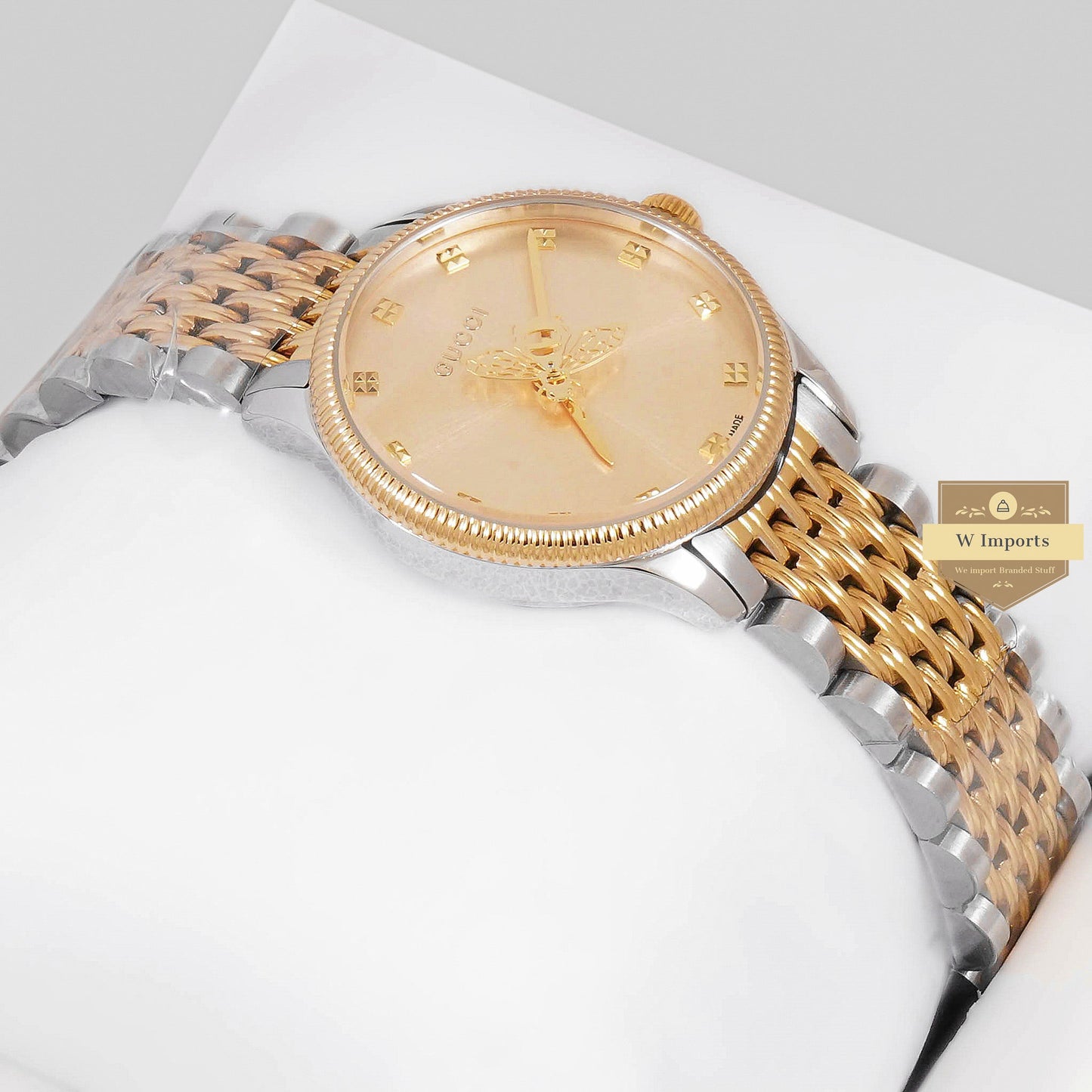 LATEST COLLECTION BEE TWO TONE YELLOW GOLD WITH DIAL LADIES WATCH