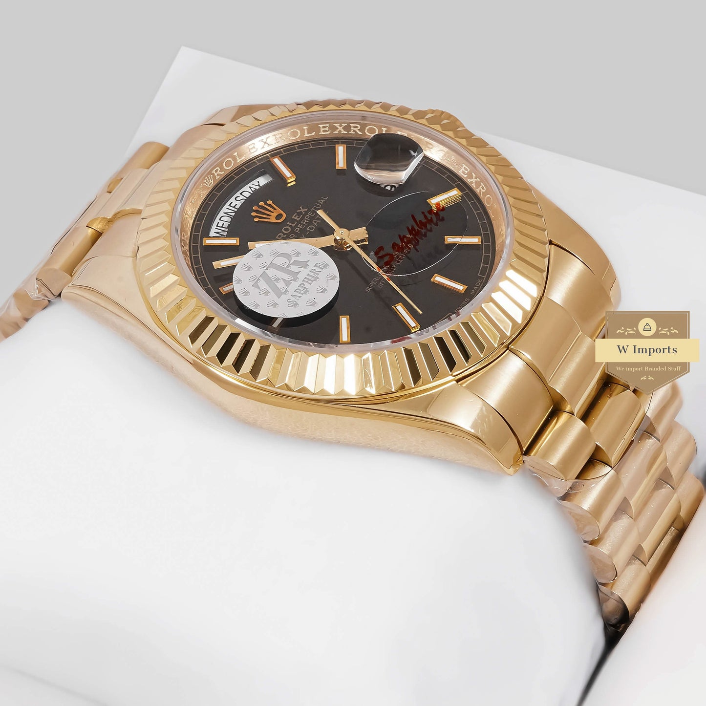 LATEST COLLECTION 40 YELLOW GOLD WITH BLACK DIAL AUTOMATIC WATCH ZR FACTORY