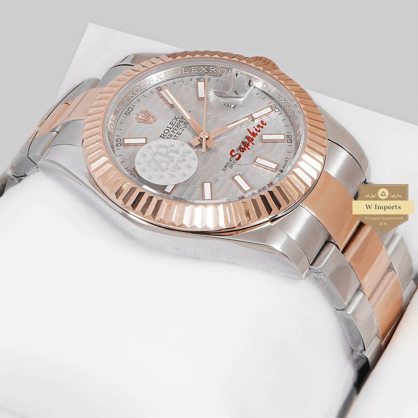 LATEST COLLECTION 41 TWO TONE ROSE GOLD WITH GREY DIAL AUTOMATIC WATCH ZR FACTORY