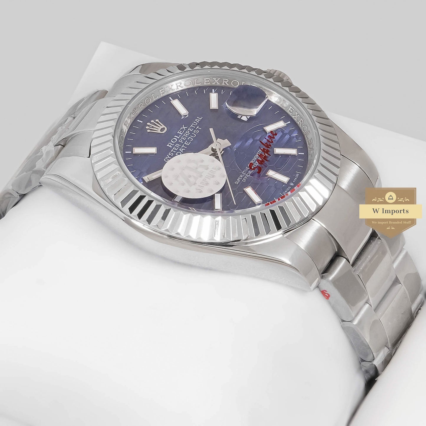 LATEST COLLECTION 41 SILVER WITH TEXTURE BLUE DIAL AUTOMATIC WATCH ZR FACTORY