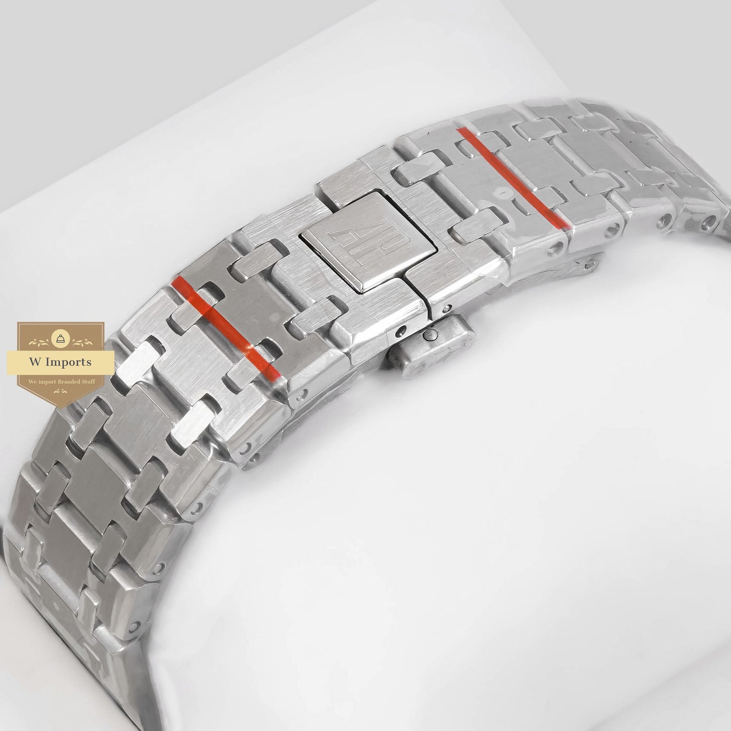 LATEST COLLECTION CHRONOGRAPH SILVER WITH BLACK DIAL & STONE BEZEL