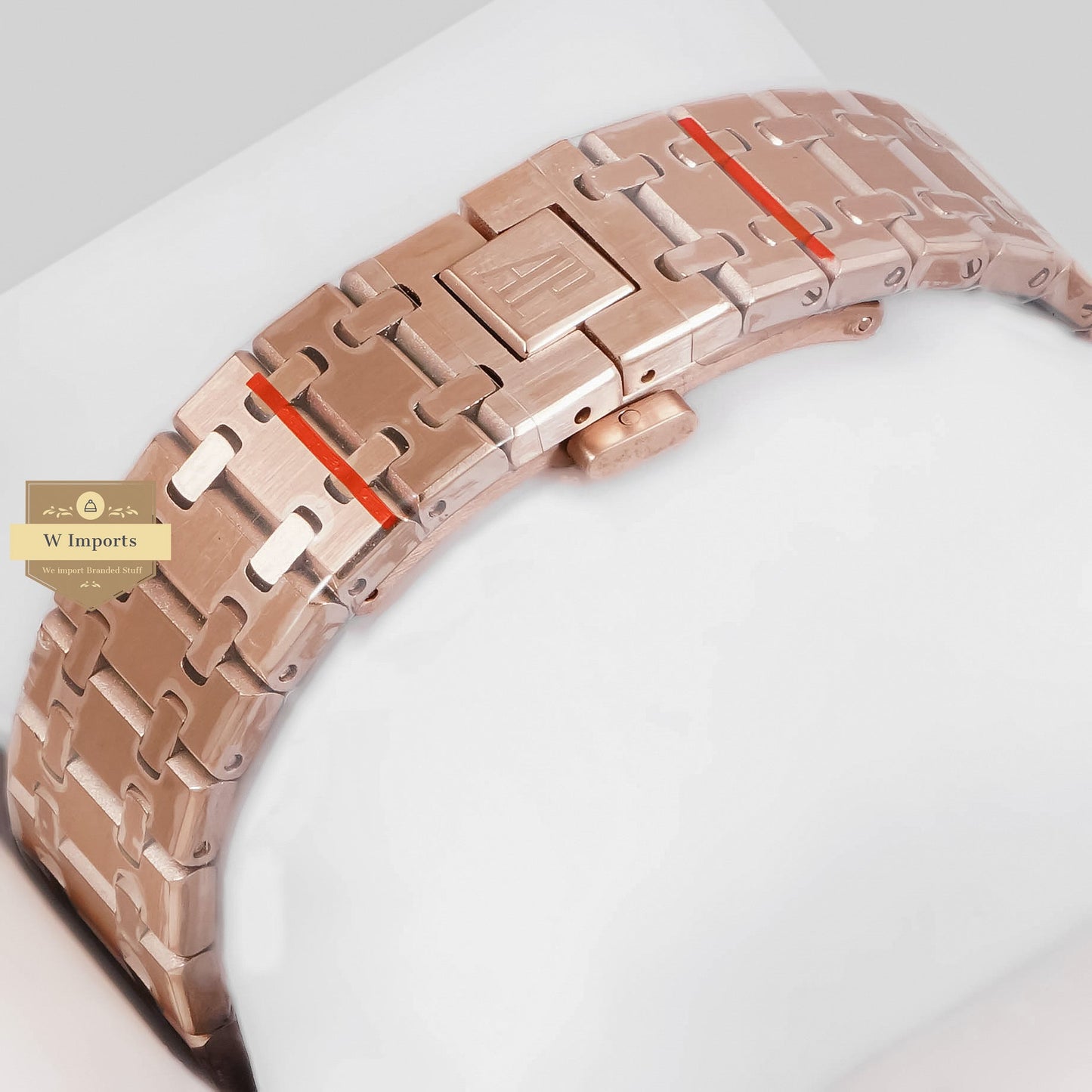 LATEST COLLECTION CHRONOGRAPH ROSE GOLD WITH BLACK DIAL & STONE BEZEL