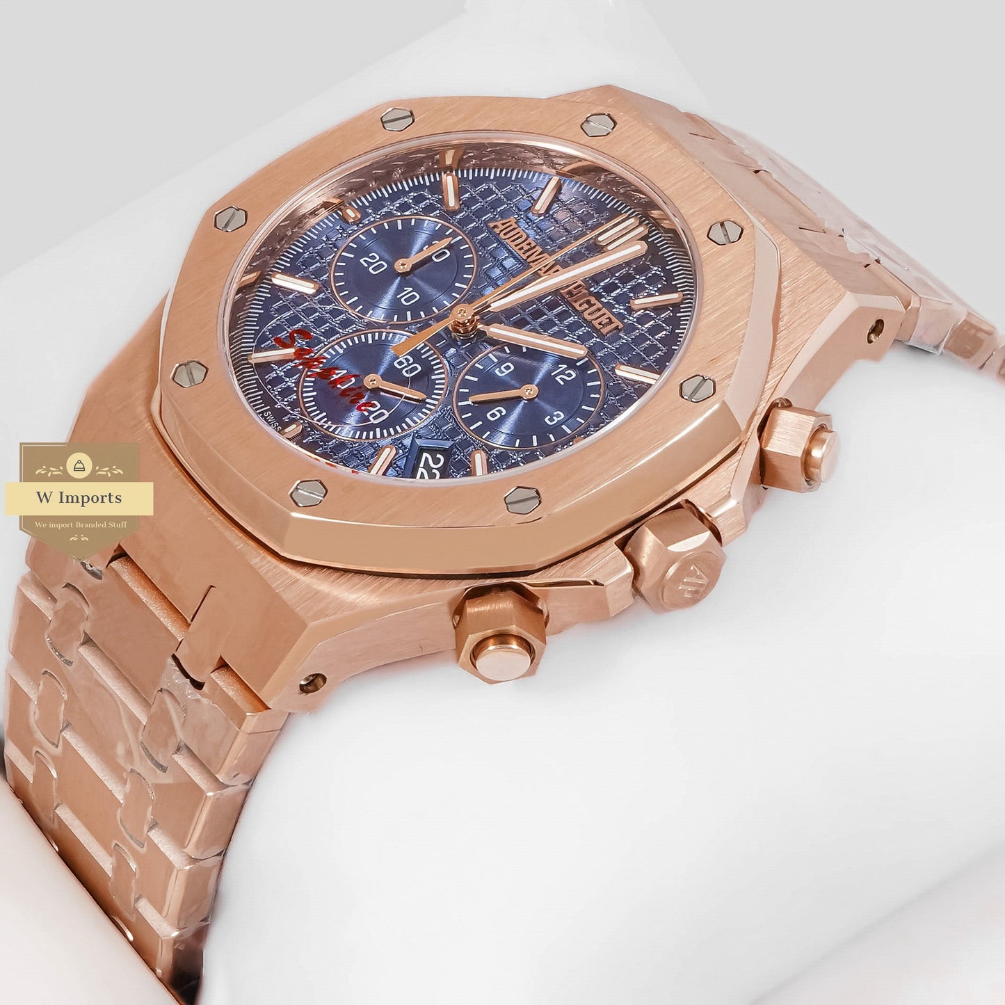 LATEST COLLECTION CHRONOGRAPH ROSE GOLD WITH BLUE DIAL