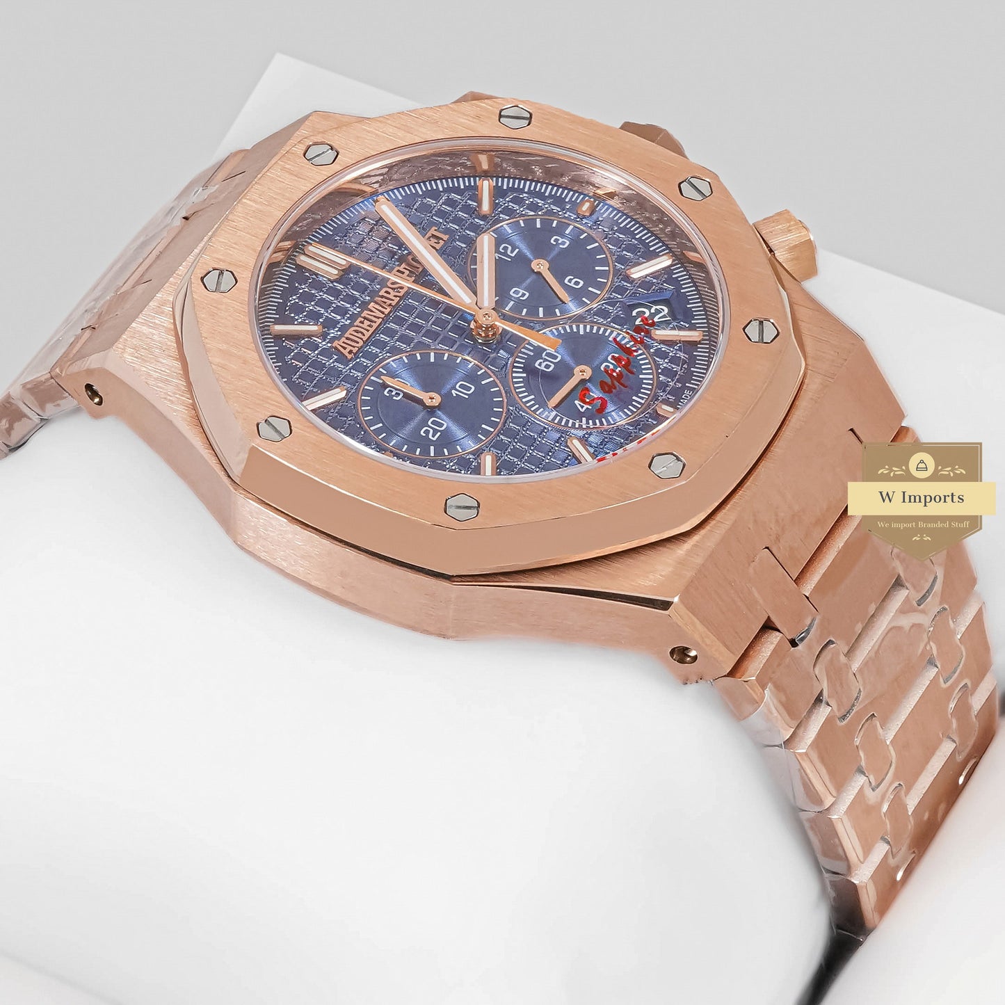 LATEST COLLECTION CHRONOGRAPH ROSE GOLD WITH BLUE DIAL