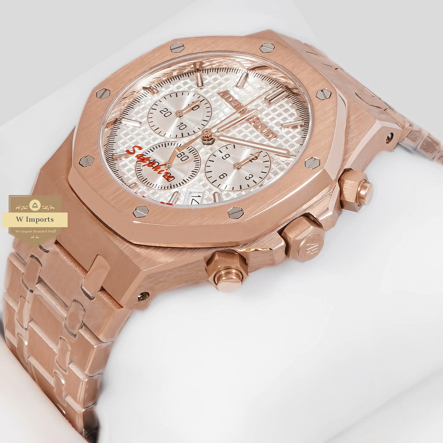 LATEST COLLECTION CHRONOGRAPH ROSE GOLD WITH SILVER DIAL