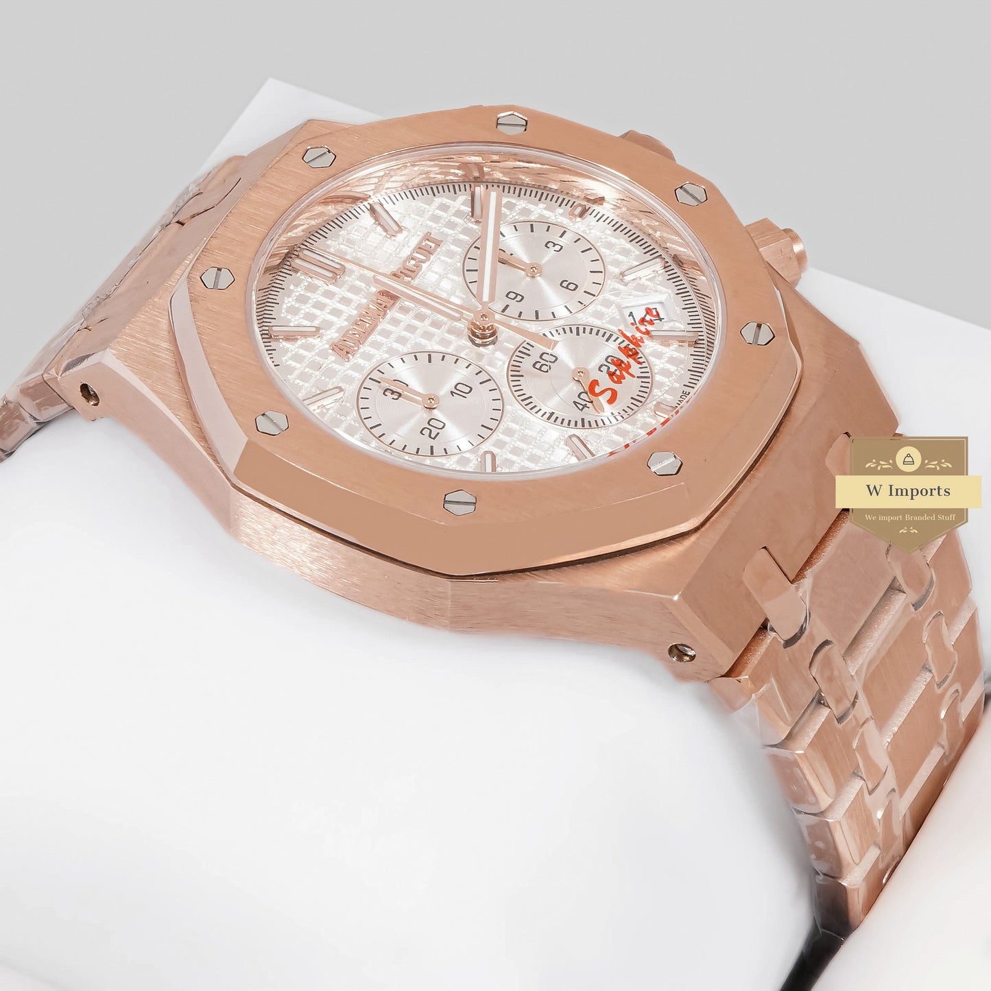 LATEST COLLECTION CHRONOGRAPH ROSE GOLD WITH SILVER DIAL