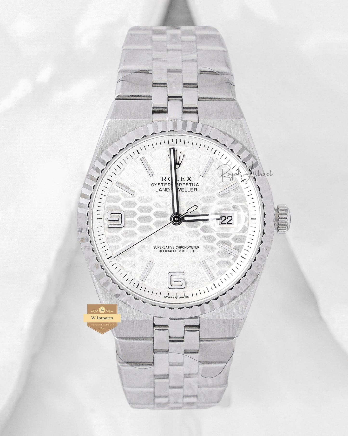 LATEST COLLECTION 40 SILVER CHAIN WITH WHITE DIAL AUTOMATIC WATCH ZR FACTORY