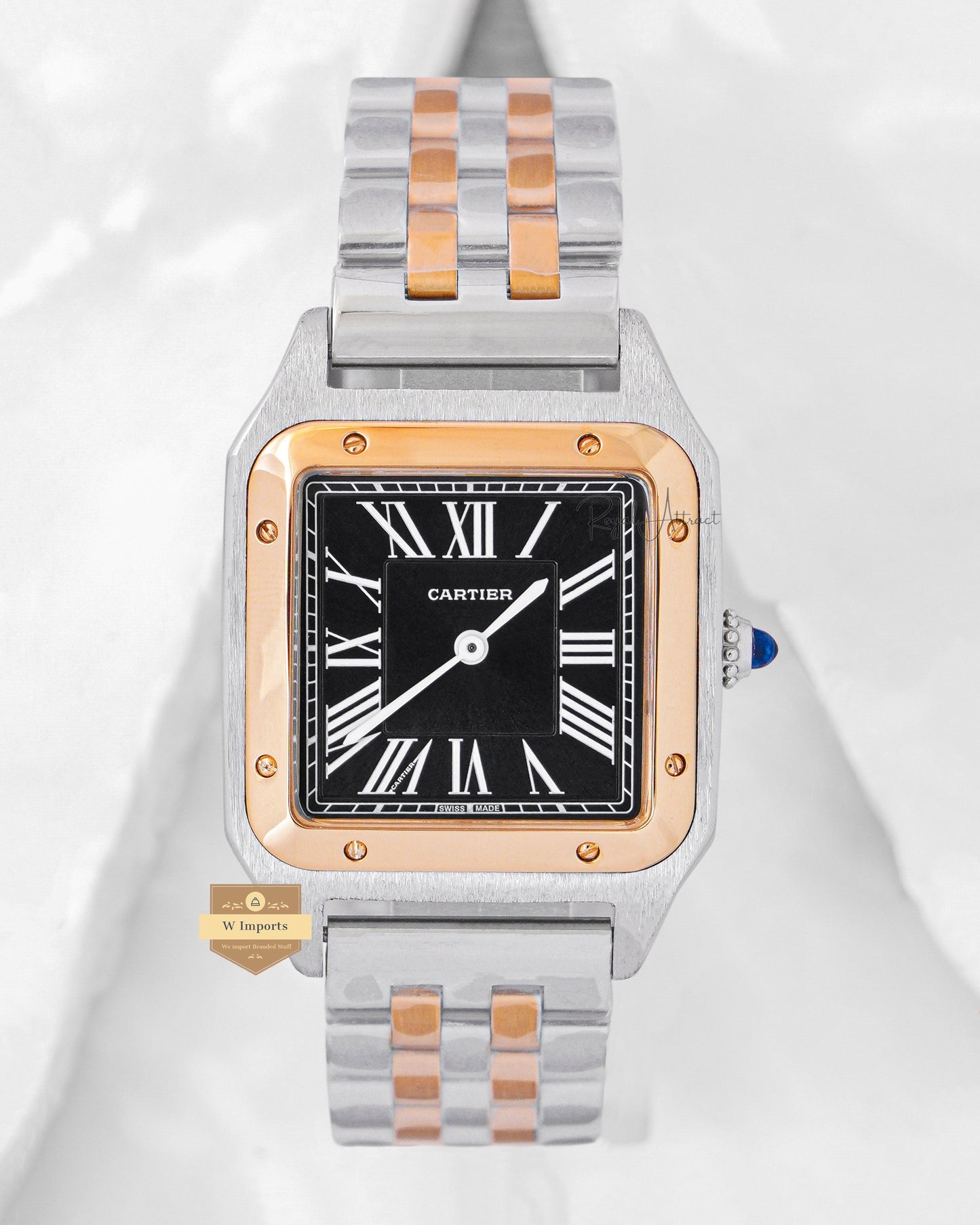 Latest Collection Two Tone Yellow Gold With Black Dial