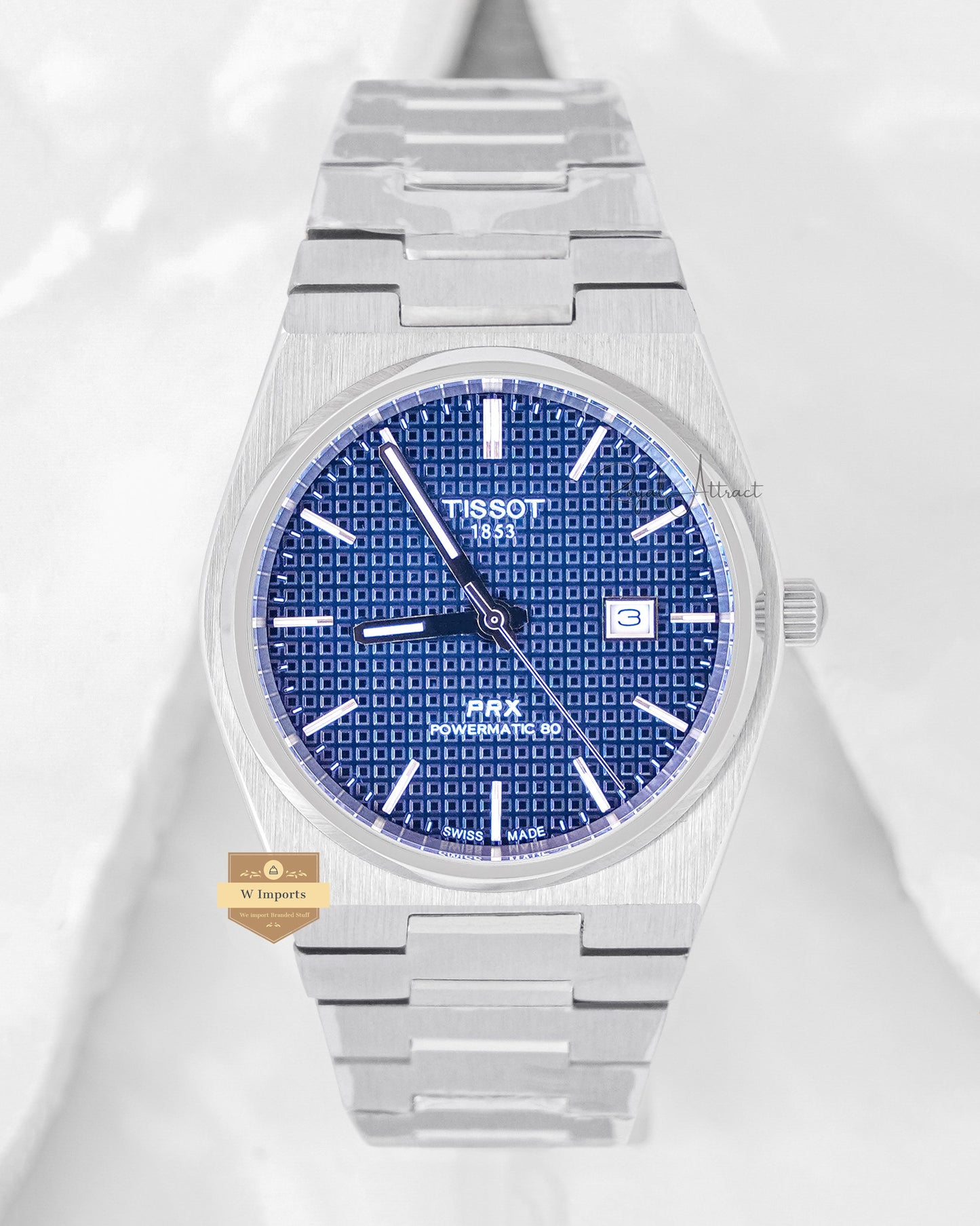 Latest Collection Prx Silver Stainless Steel With Blue Dial Quartz Watch