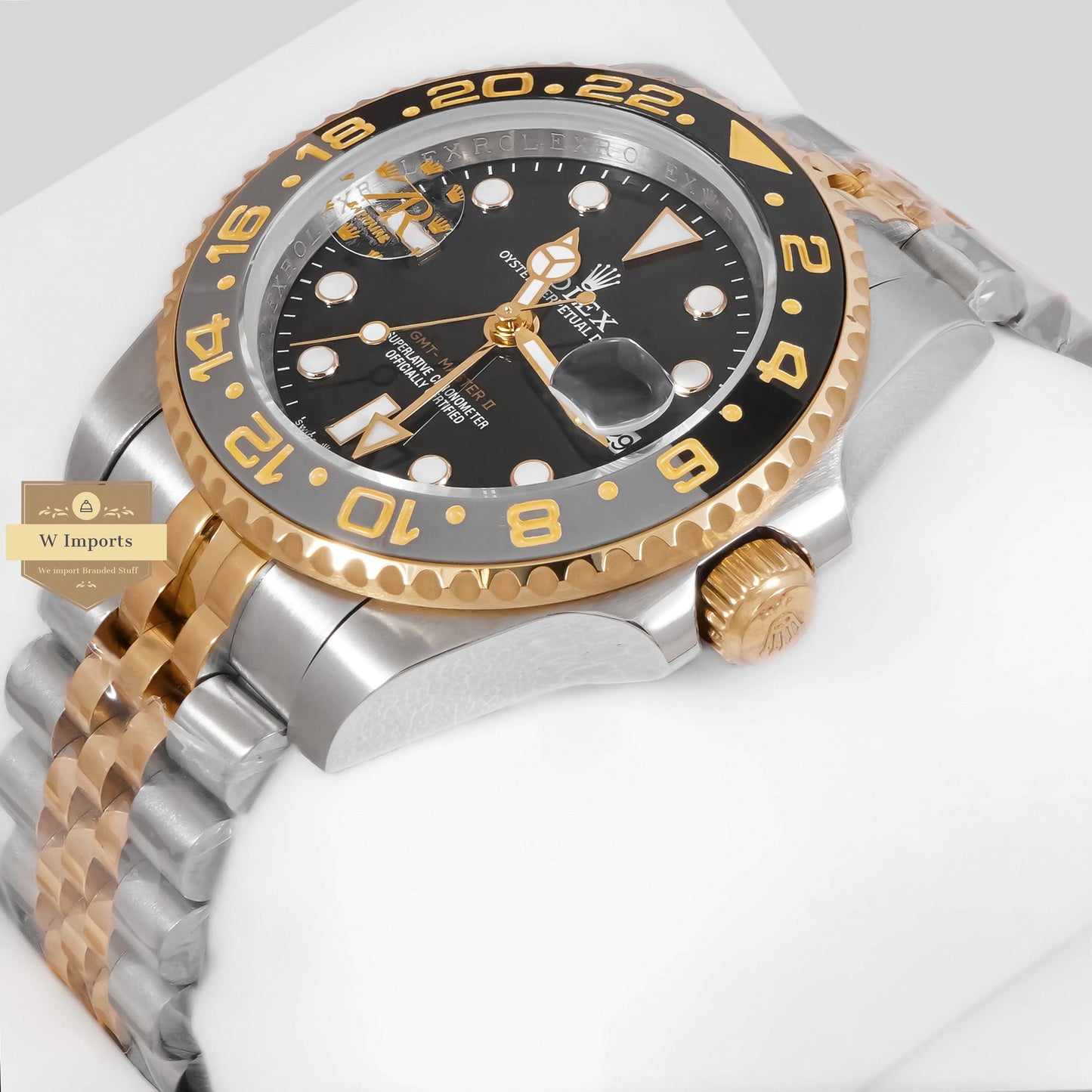 LATEST COLLECTION GMT 40 TWO TONE YELLOW GOLD WITH BLACK DIAL & BEZEL ZR FACTORY