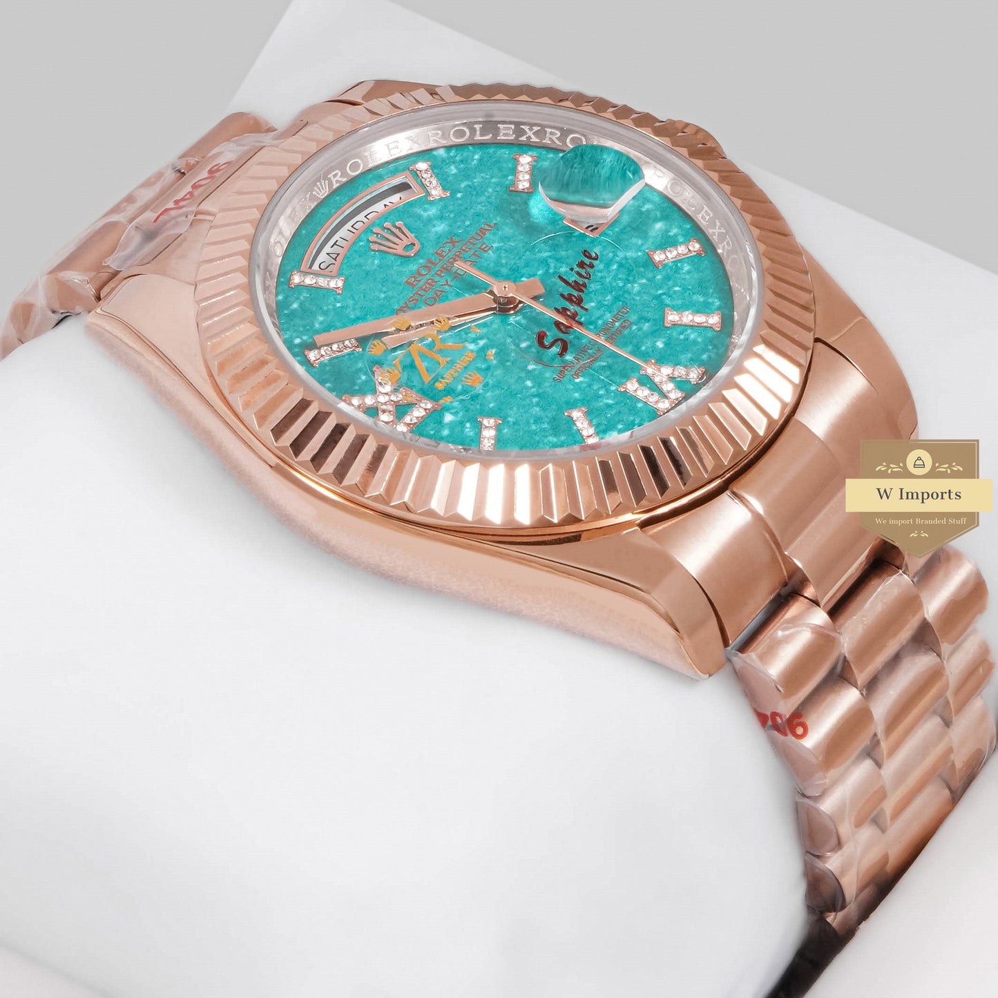 LATEST COLLECTION 40 ROSE GOLD WITH OCEAN BLUE DIAL AUTOMATIC WATCH ZR FACTORY