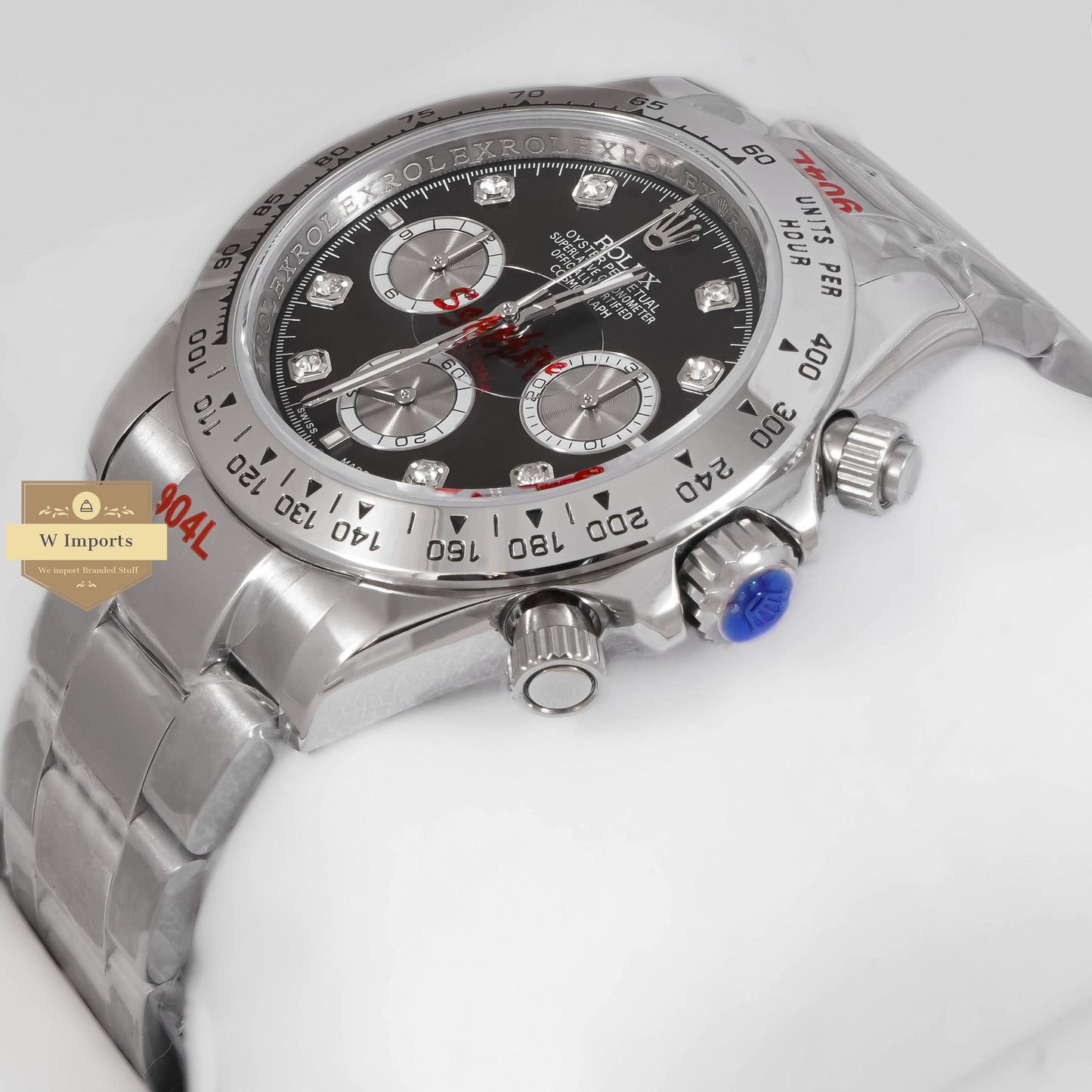 LATEST COLLECTION CHRONOGRAPH 40 SILVER WITH BLACK DIAL ZR FACTORY