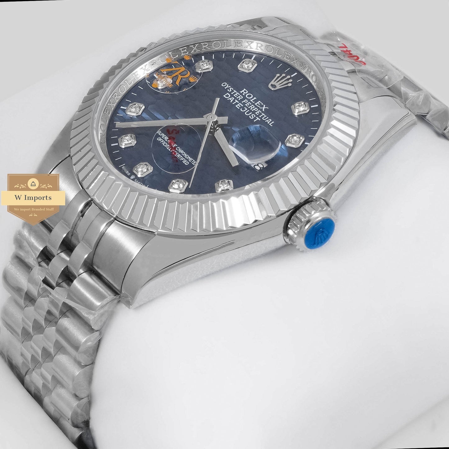 LATEST COLLECTION 41 SILVER WITH BLUE TEXTURE DIAL AUTOMATIC WATCH ZR FACTORY
