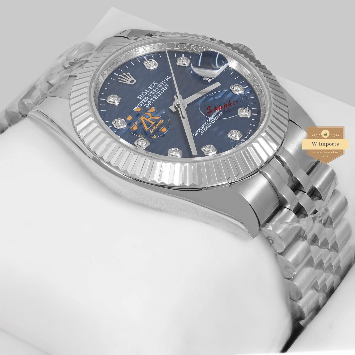 LATEST COLLECTION 41 SILVER WITH BLUE TEXTURE DIAL AUTOMATIC WATCH ZR FACTORY