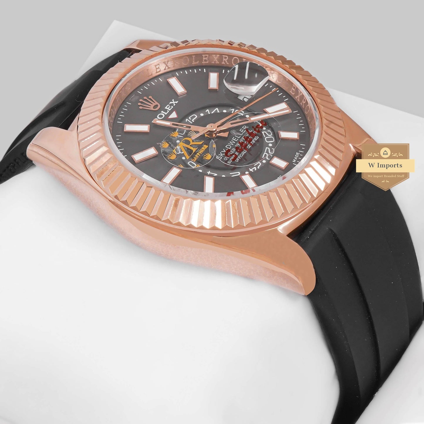 LATEST COLLECTION 42 ROSE GOLD CASE WITH CHARCOAL DIAL AUTOMATIC WATCH ZR FACTORY