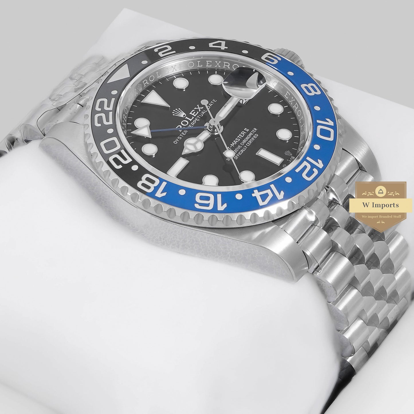 LATEST COLLECTION GMT 40 SILVER WITH BLACK DIAL & BEZEL AUTOMATIC WATCH EW MADE