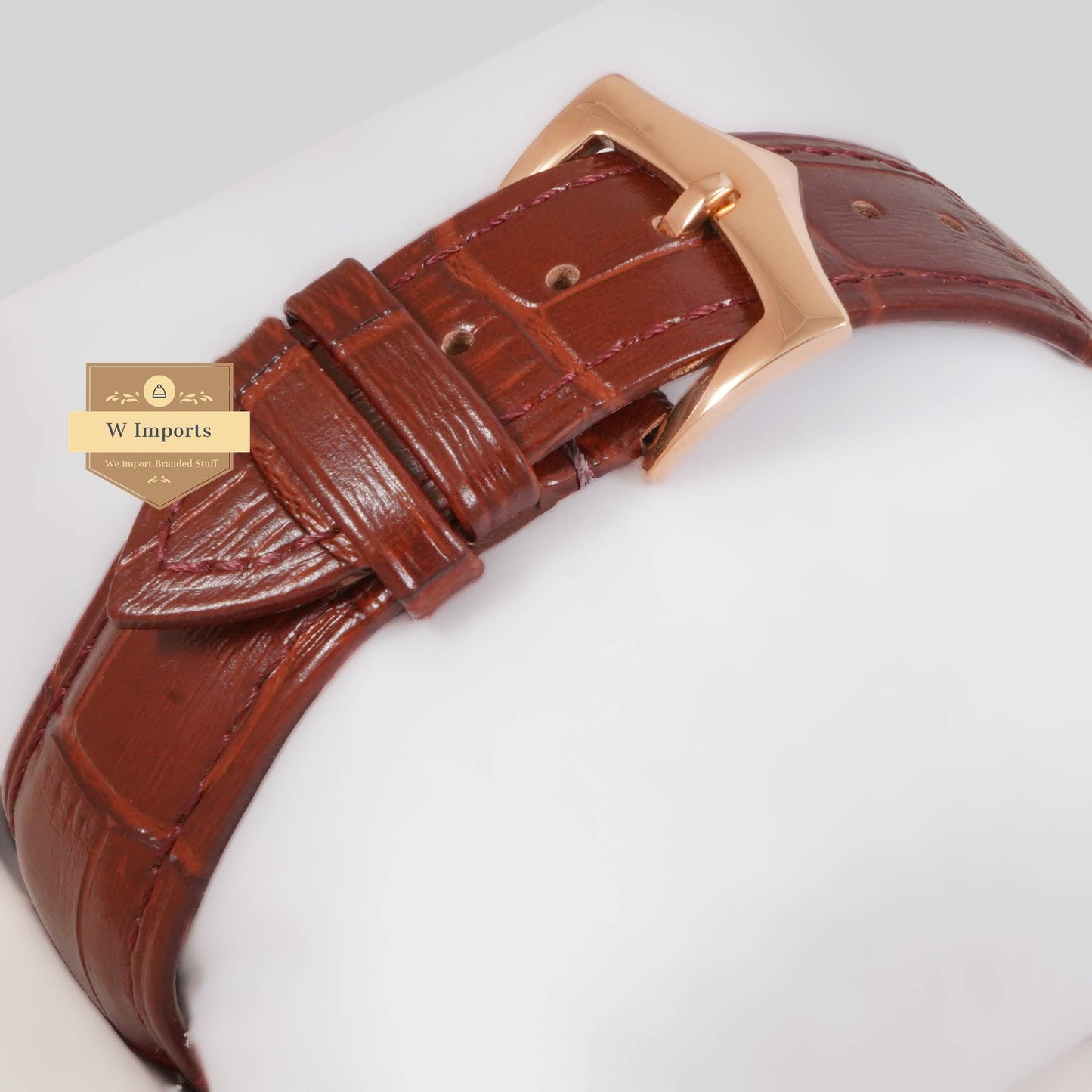 LATEST COLLECTION TOURBILLON MOON PHASE ROSE GOLD CASE WITH SKELETON DIAL & BROWN LEATHER STRAP
