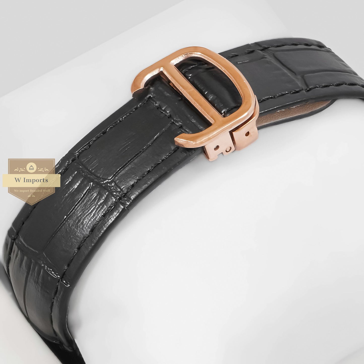 LATEST COLLECTION TOURBILLON ROSE GOLD CASE WITH GREEN DIAL & LEATHER STRAP