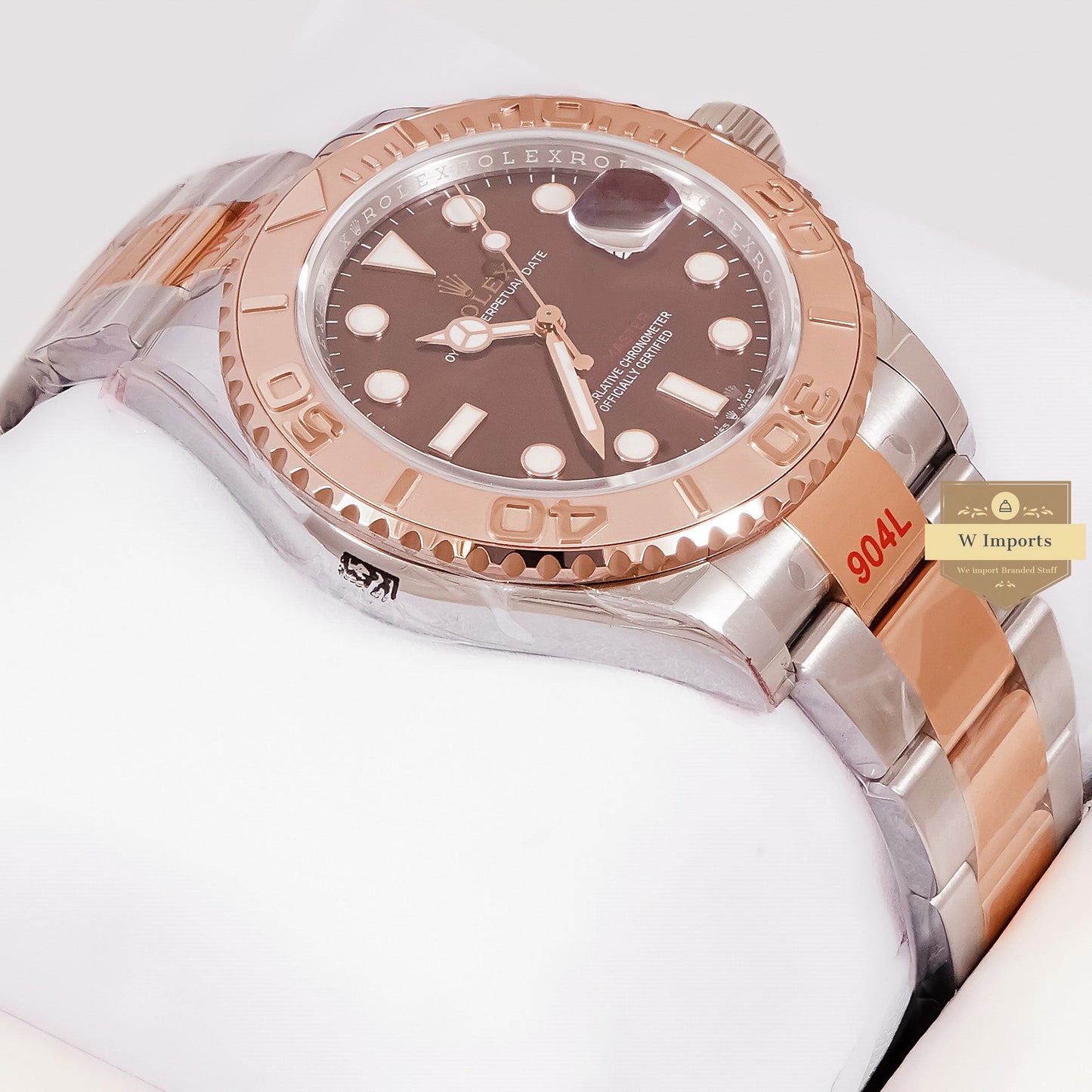 LATEST COLLECTION 42 TWO TONE ROSE GOLD WITH CHOCOLATE BROWN DIAL AUTOMATIC WATCH EW MADE