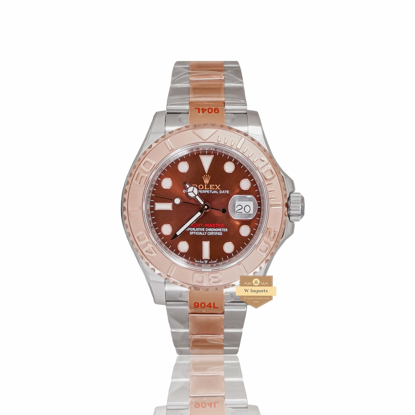 LATEST COLLECTION 42 TWO TONE ROSE GOLD WITH CHOCOLATE BROWN DIAL AUTOMATIC WATCH EW MADE