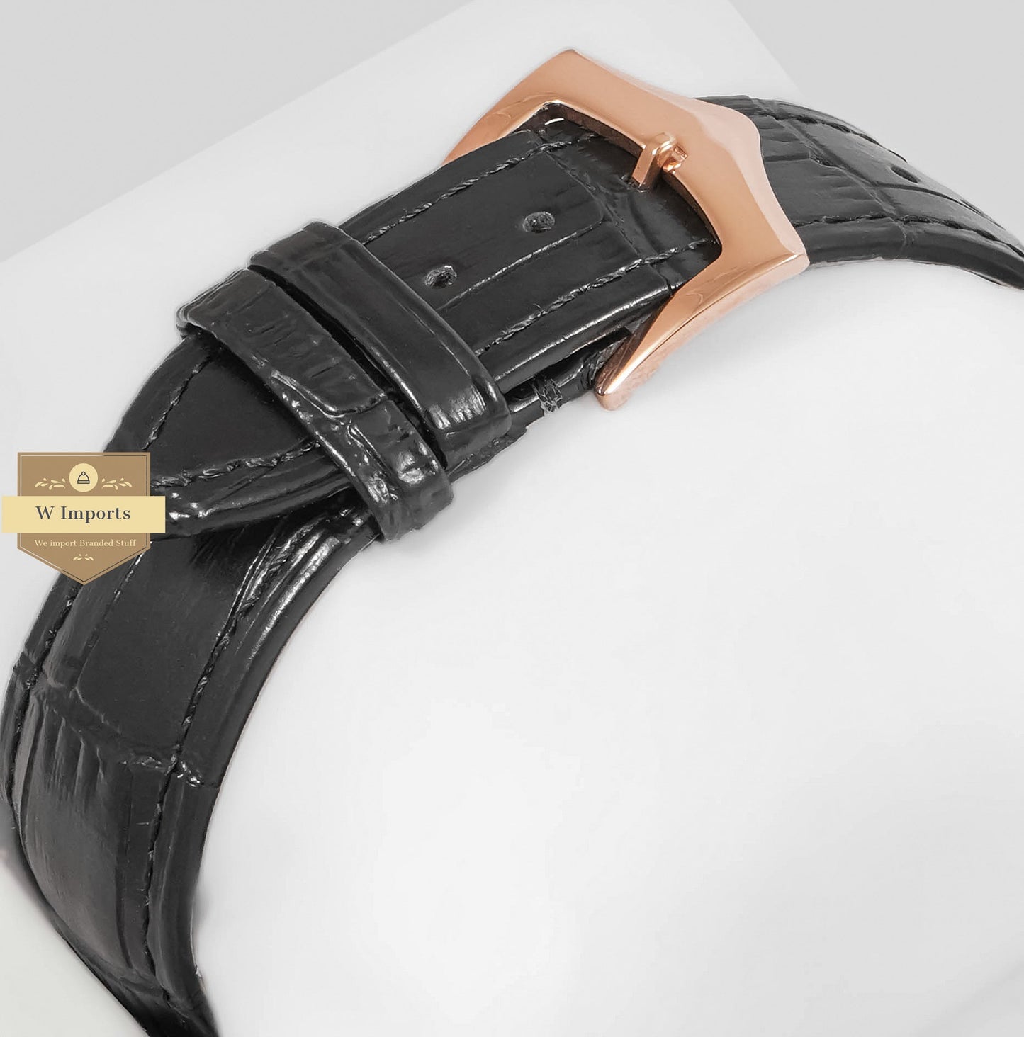 Latest Collection Tourbillon Moon Phase Rose Gold Case With Skeleton Dial & Leather Strap Men's Watch