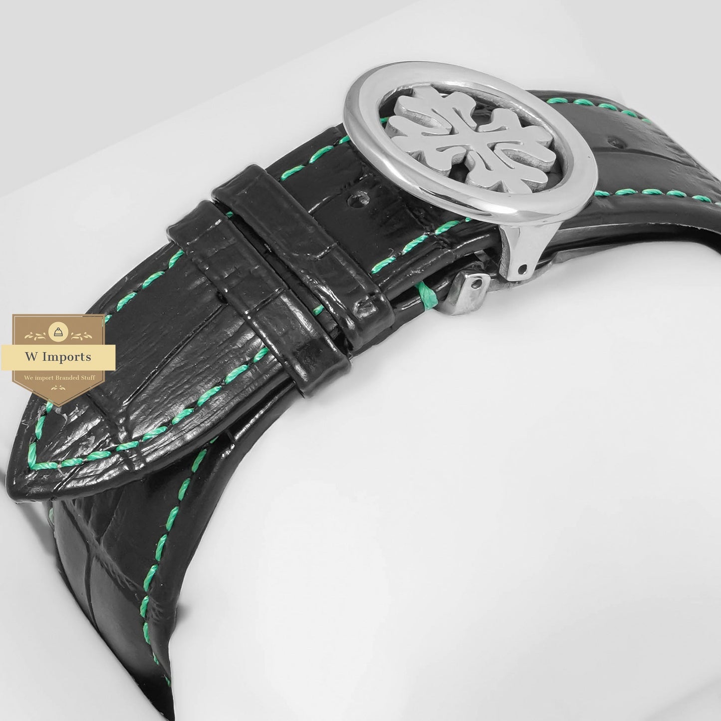 LATEST COLLECTION CHRONOGRAPH SILVER CASE WITH BLACK DIAL & LEATHER STRAP