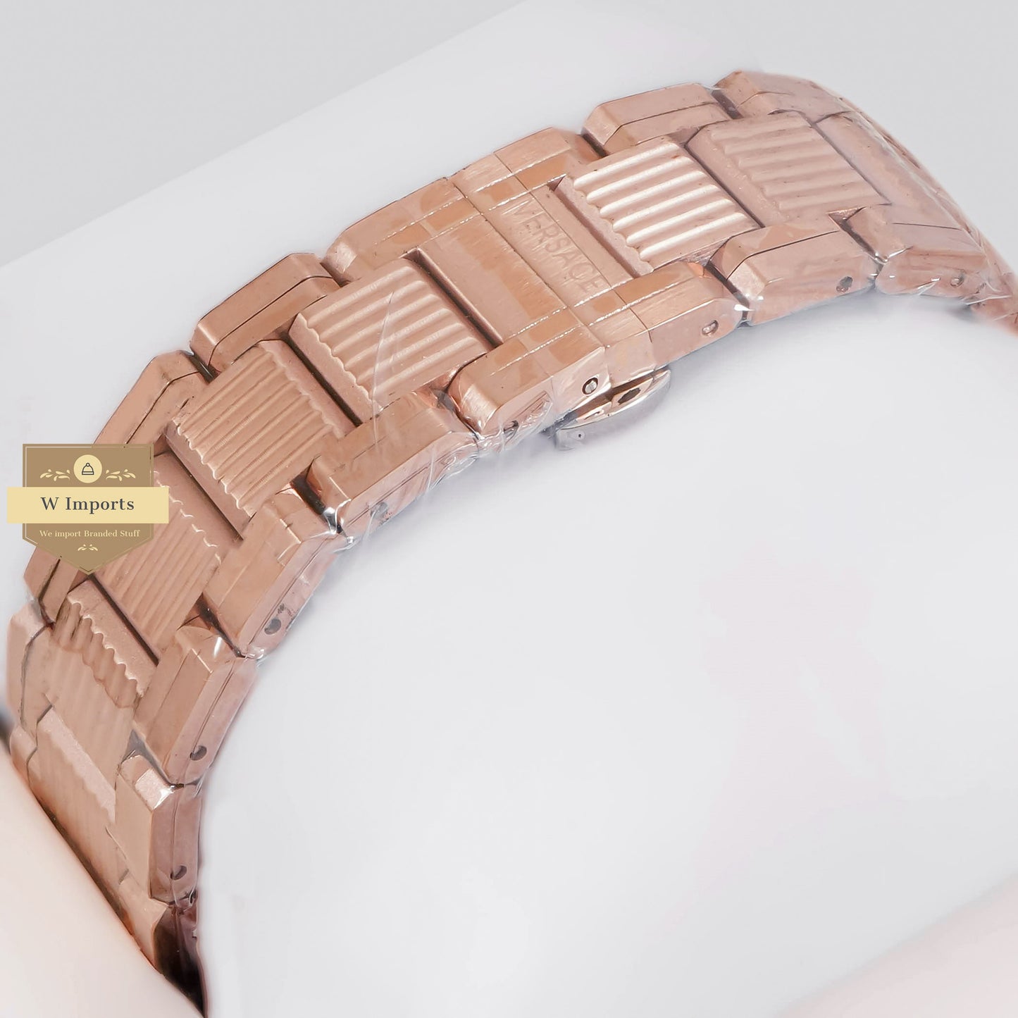 LATEST COLLECTION CHRONOGRAPH ROSE GOLD WITH BLACK DIAL CHAIN WATCH