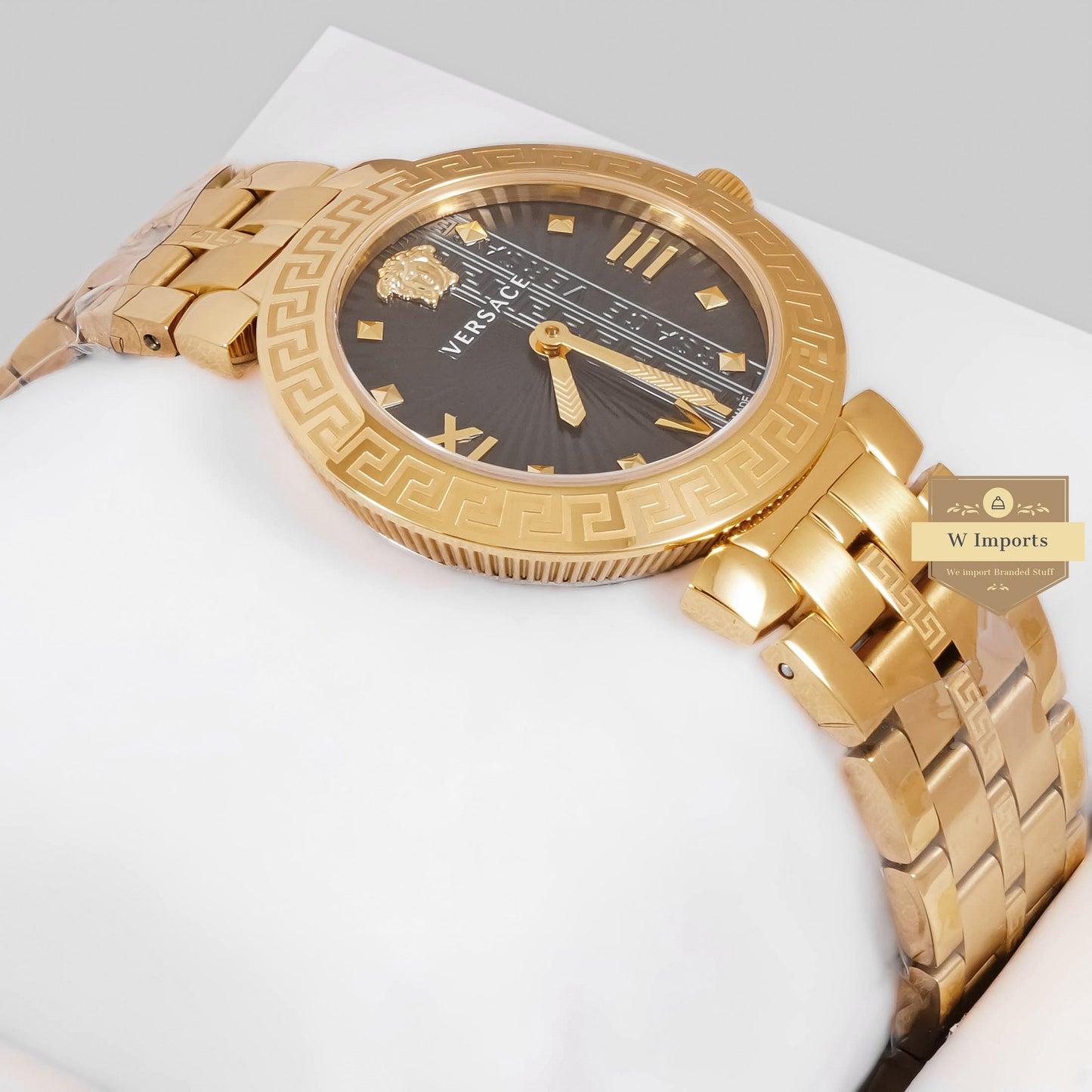 LATEST COLLECTION YELLOW GOLD WITH BLACK DIAL LADIES WATCH