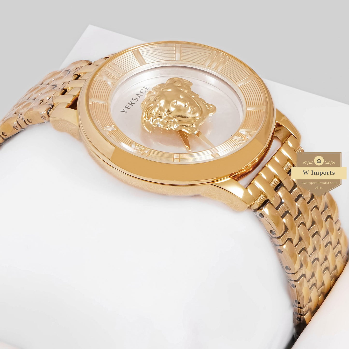 LATEST COLLECTION YELLOW GOLD WITH SILVER DIAL LADIES WATCH