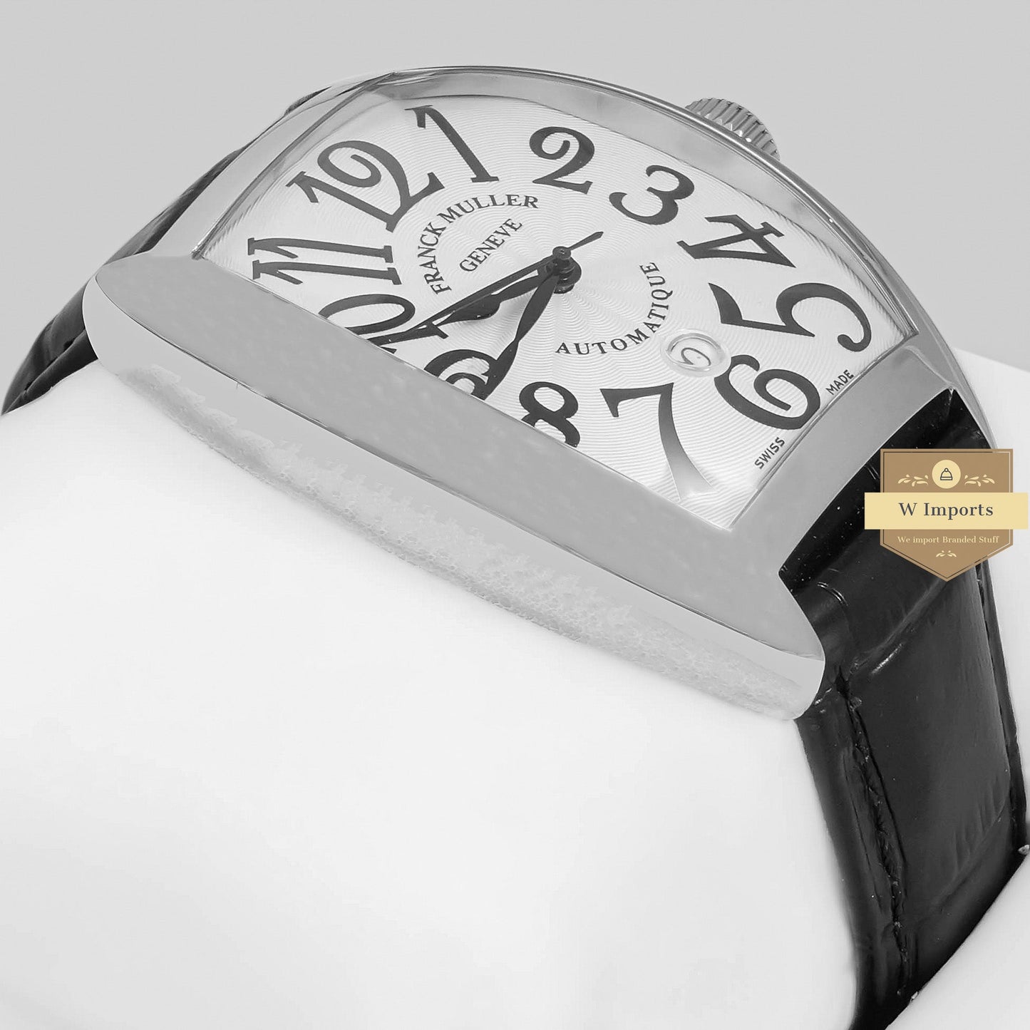 LATEST COLLECTION SILVER CASE WITH WHITE DIAL AND LEATHER STRAP