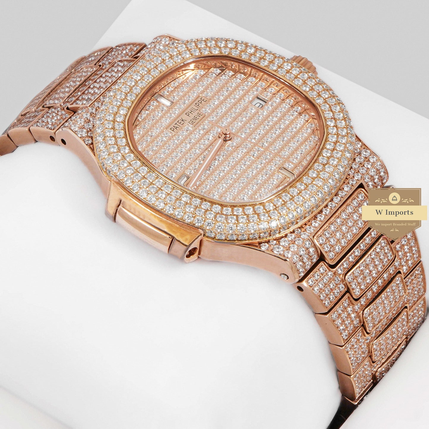 LATEST COLLECTION ALL ROSE GOLD STONE WATCH