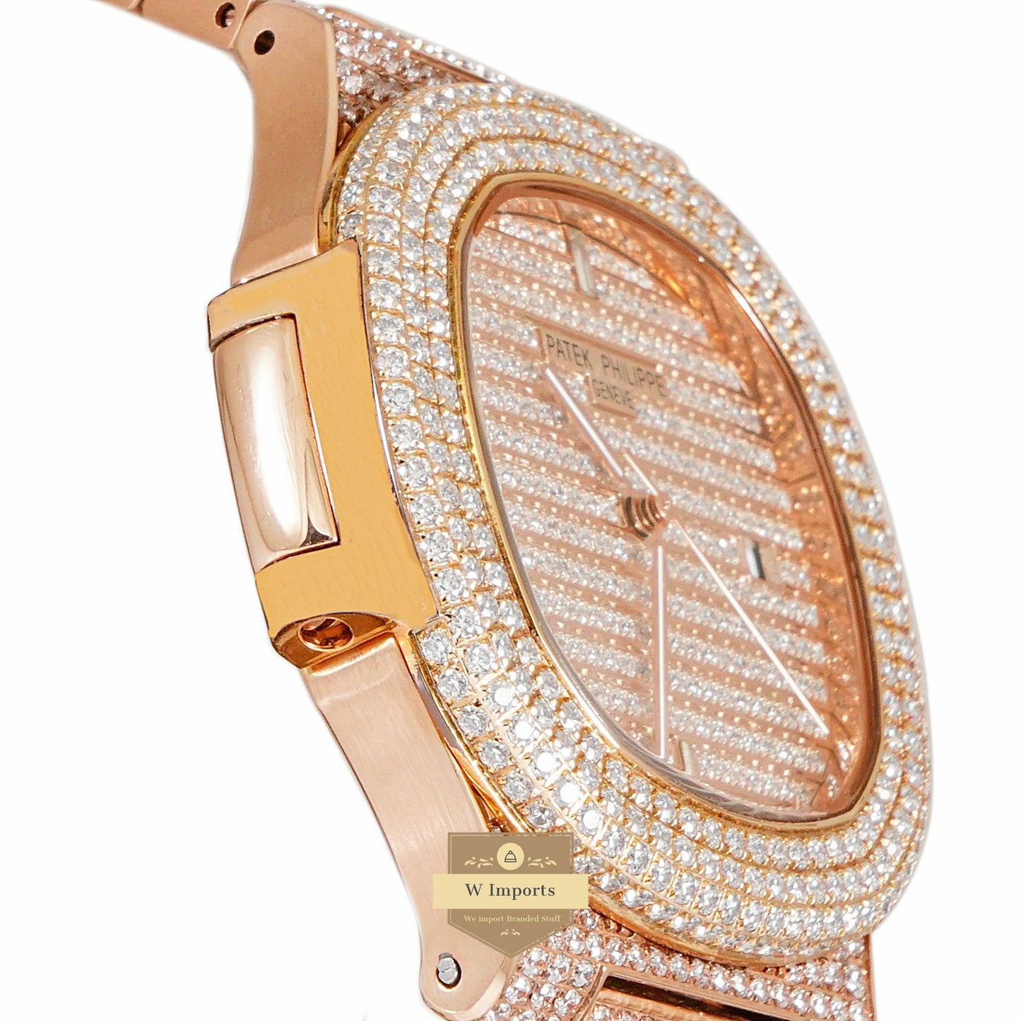 LATEST COLLECTION ALL ROSE GOLD STONE WATCH