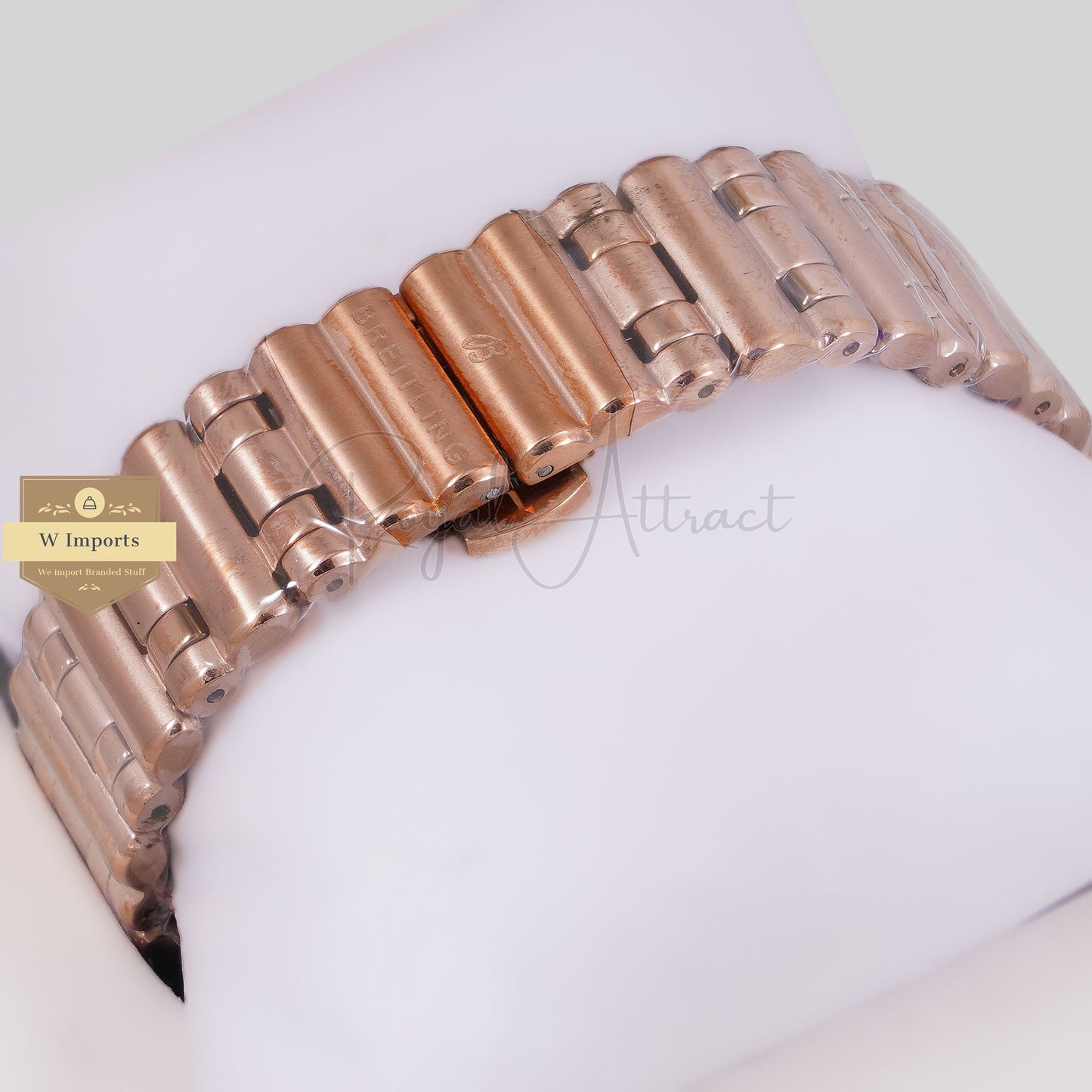 LATEST COLLECTION GMT ROSE GOLD WITH BROWN DIAL AUTOMATIC CHAIN WATCH