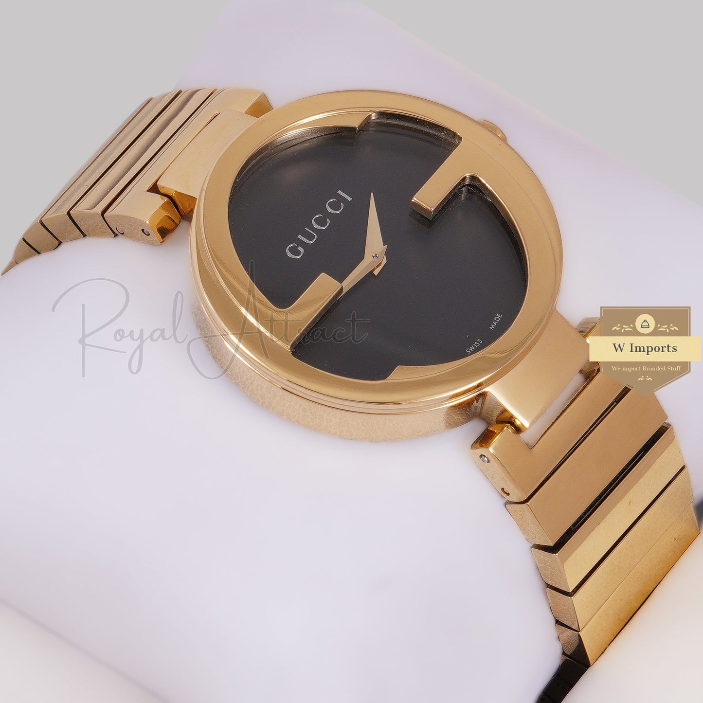 LATEST COLLECTION YELLOW GOLD WITH BLACK DIAL UNISEX WATCH