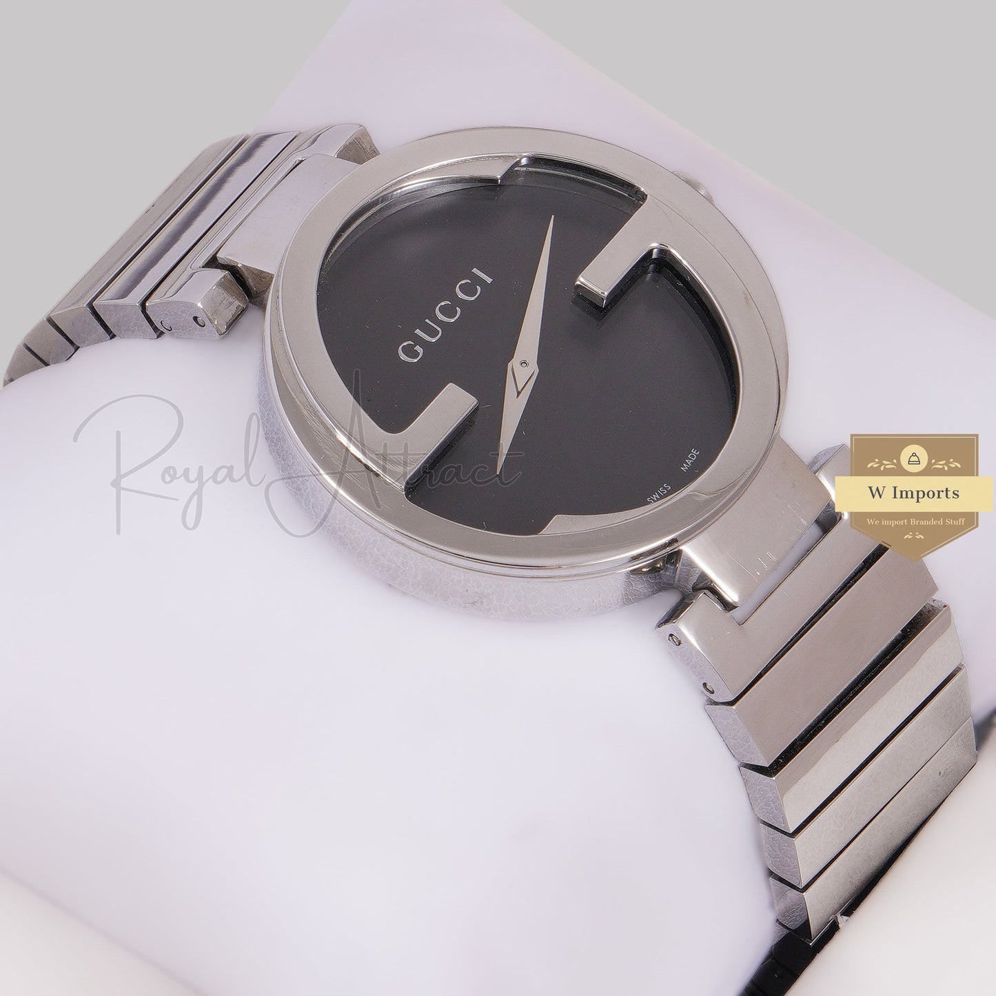 LATEST COLLECTION SILVER WITH BLACK DIAL UNISEX CHAIN WATCH